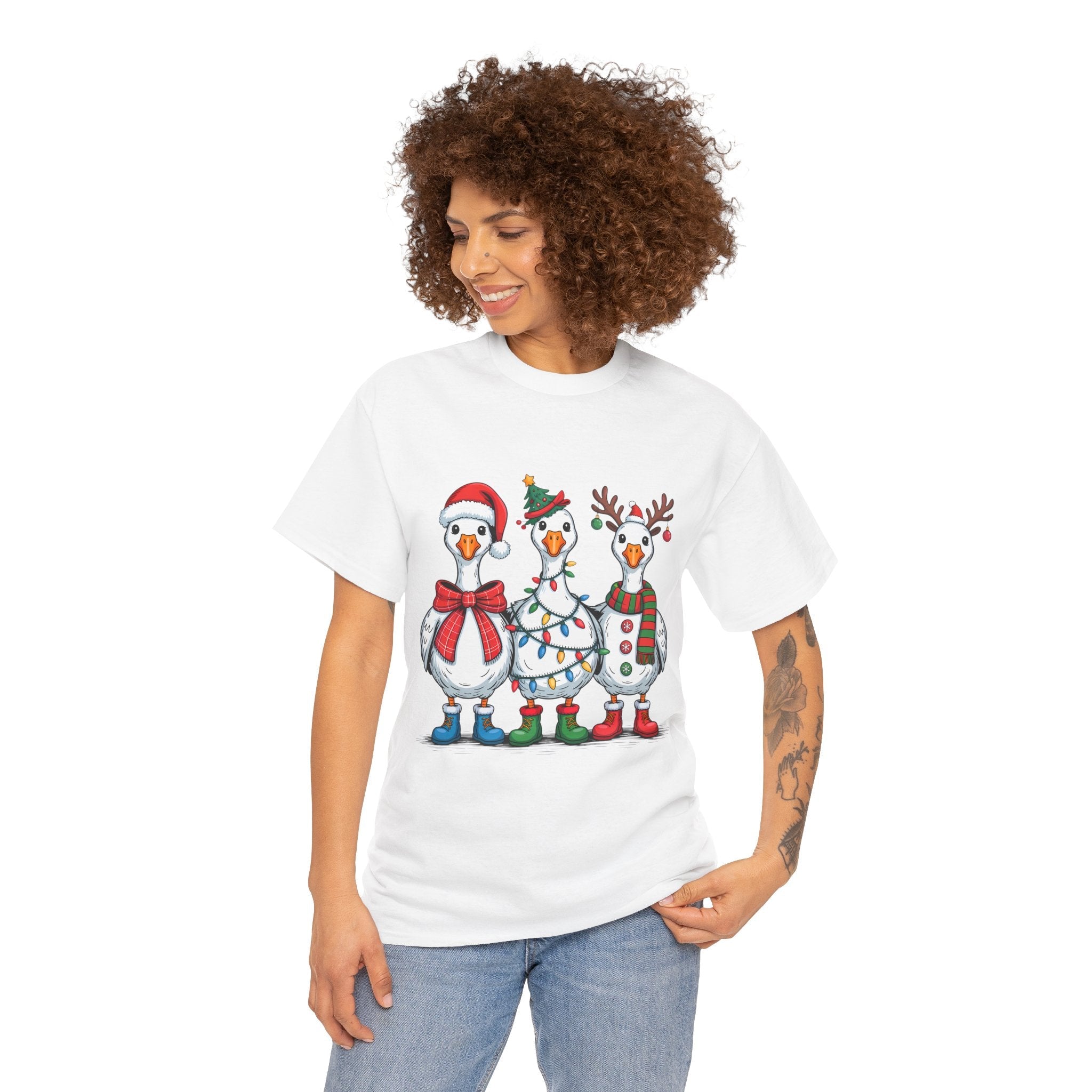 Cute Christmas Goose T-Shirt Printify