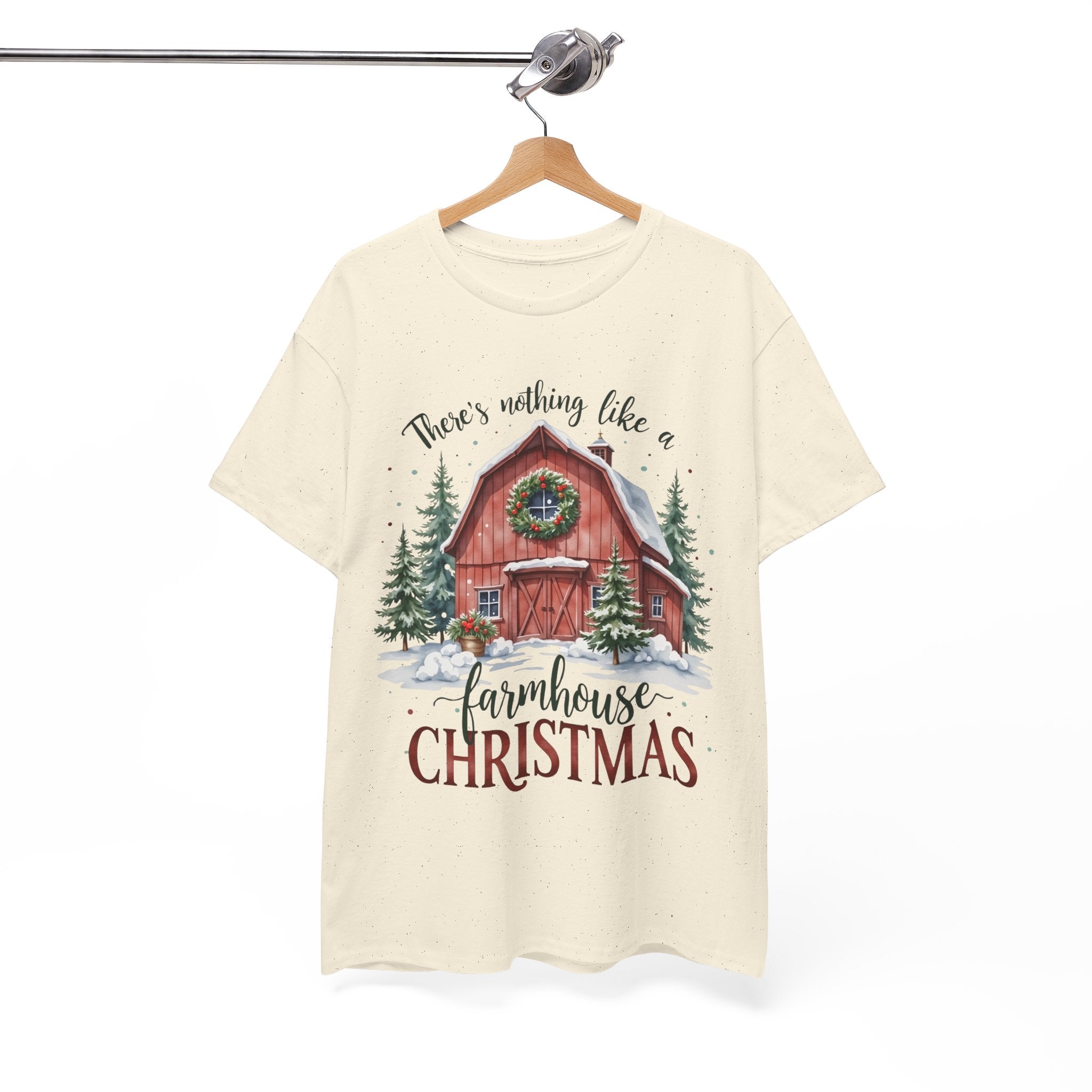 Farmhouse Christmas Graphic T- Shirt Printify