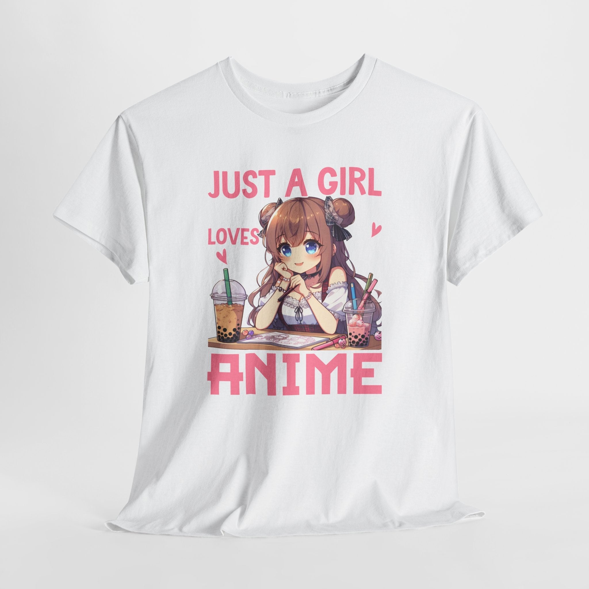 Anime Graphic T- Shirt , Just a Girl Loves Anime Printify