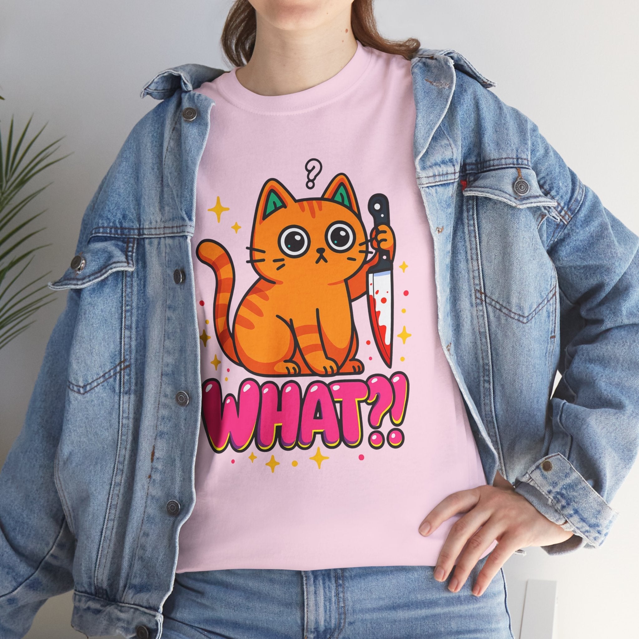 Whimsical Cat Graphic T-Shirt Printify