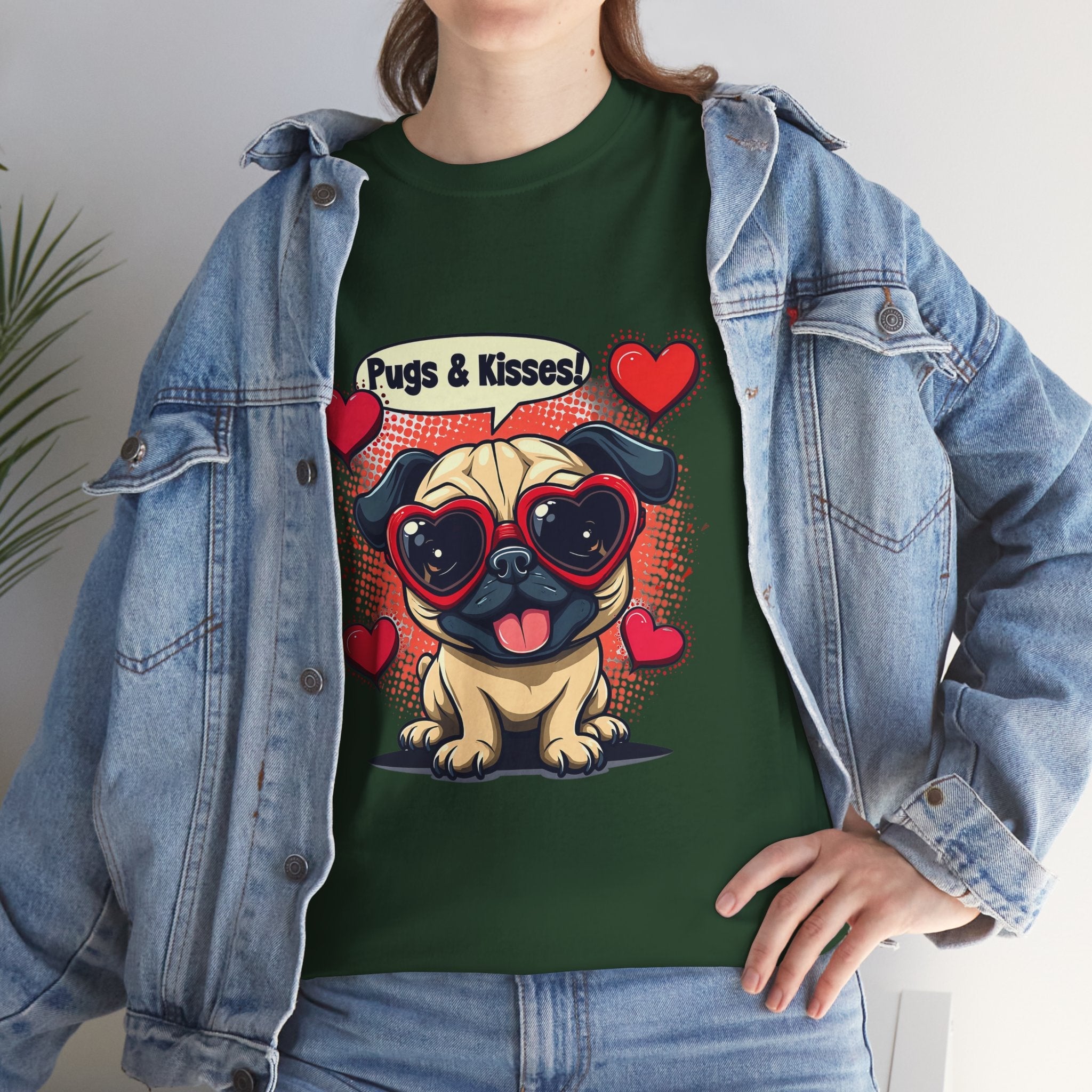 Pugs & Kisses Unisex Graphic T- Shirt Printify