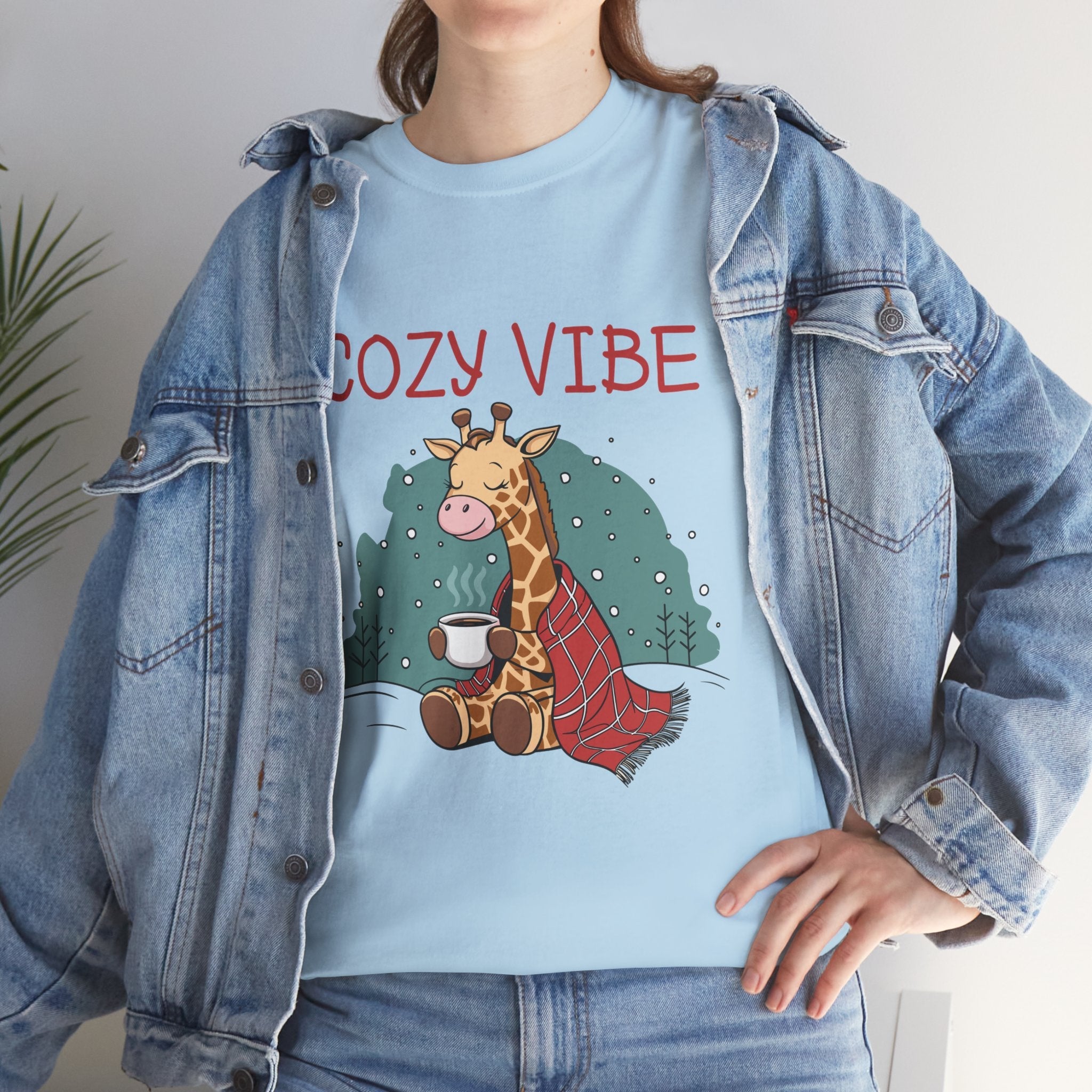 Cozy Vibe Giraffe Unisex T-Shirt Printify