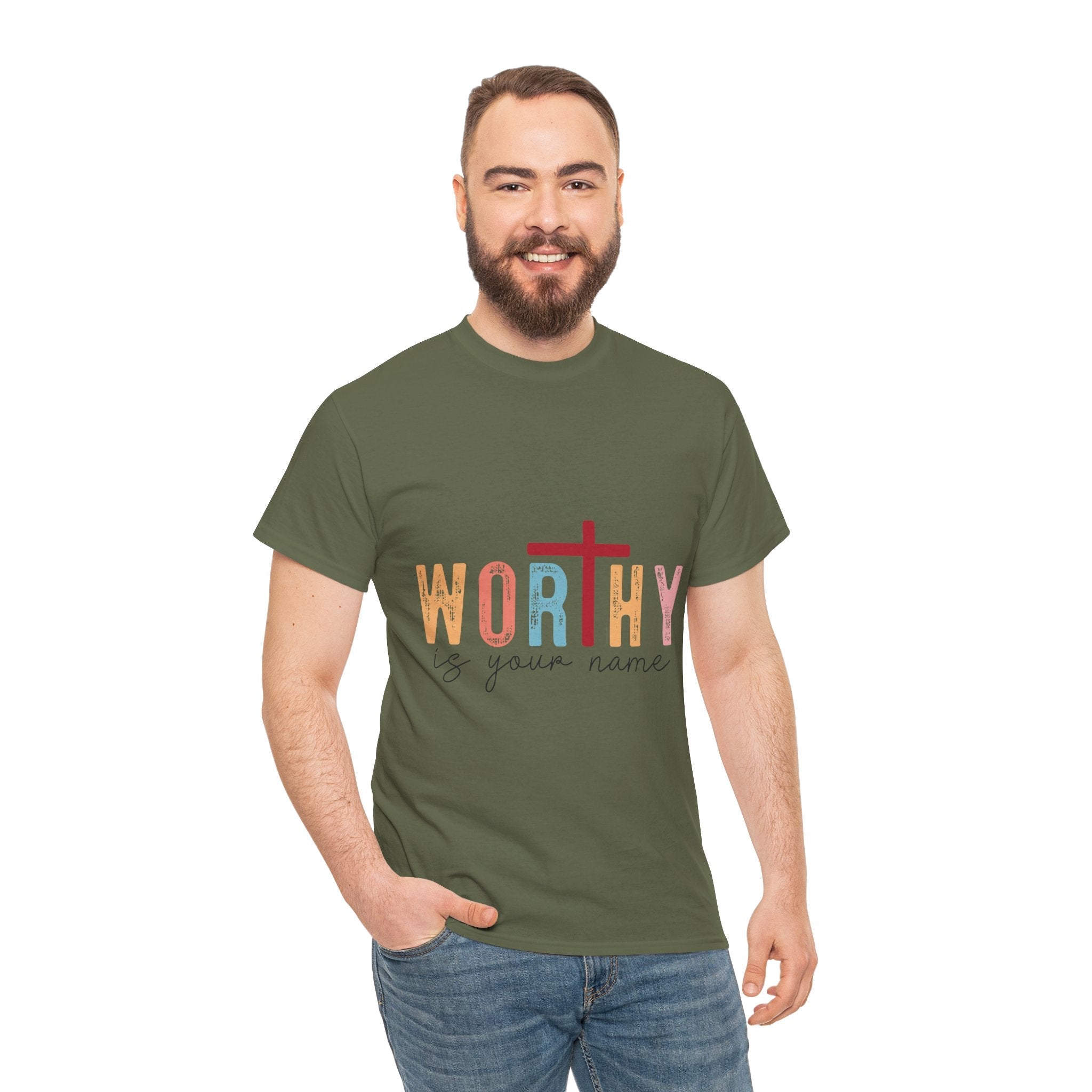 Worthy Christian Graphic T-Shirt Printify
