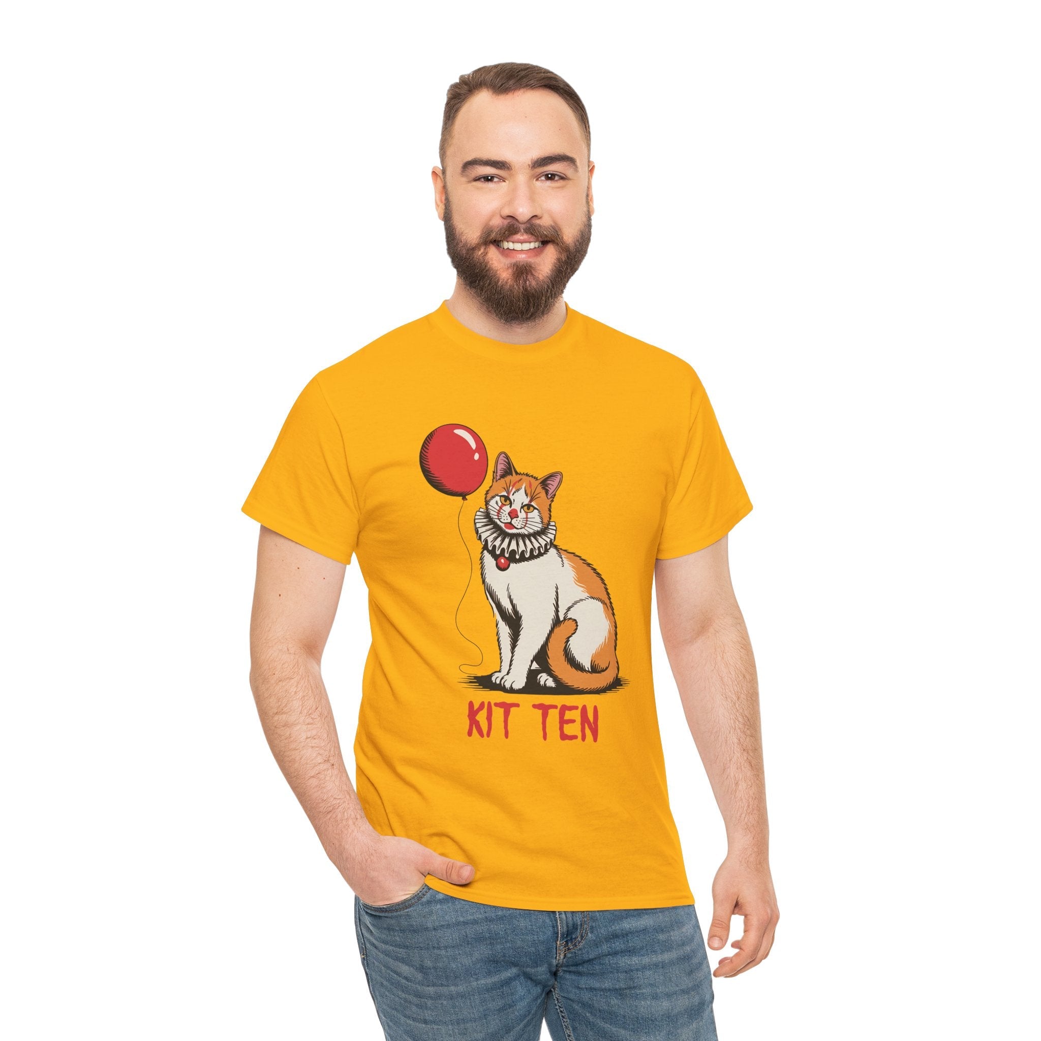 Cute Cat Balloon Graphic T-Shirt Printify