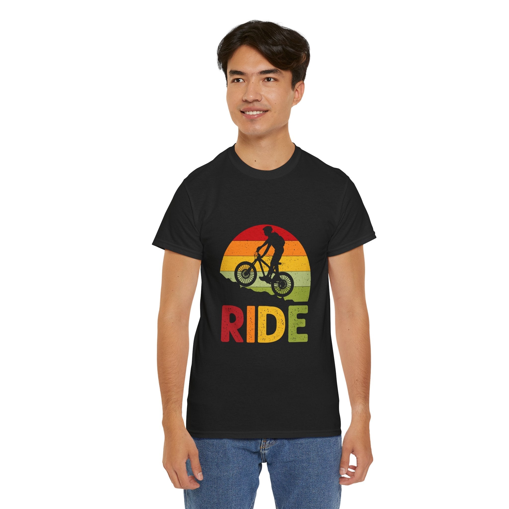 MTB Biking Graphic T-Shirt Printify