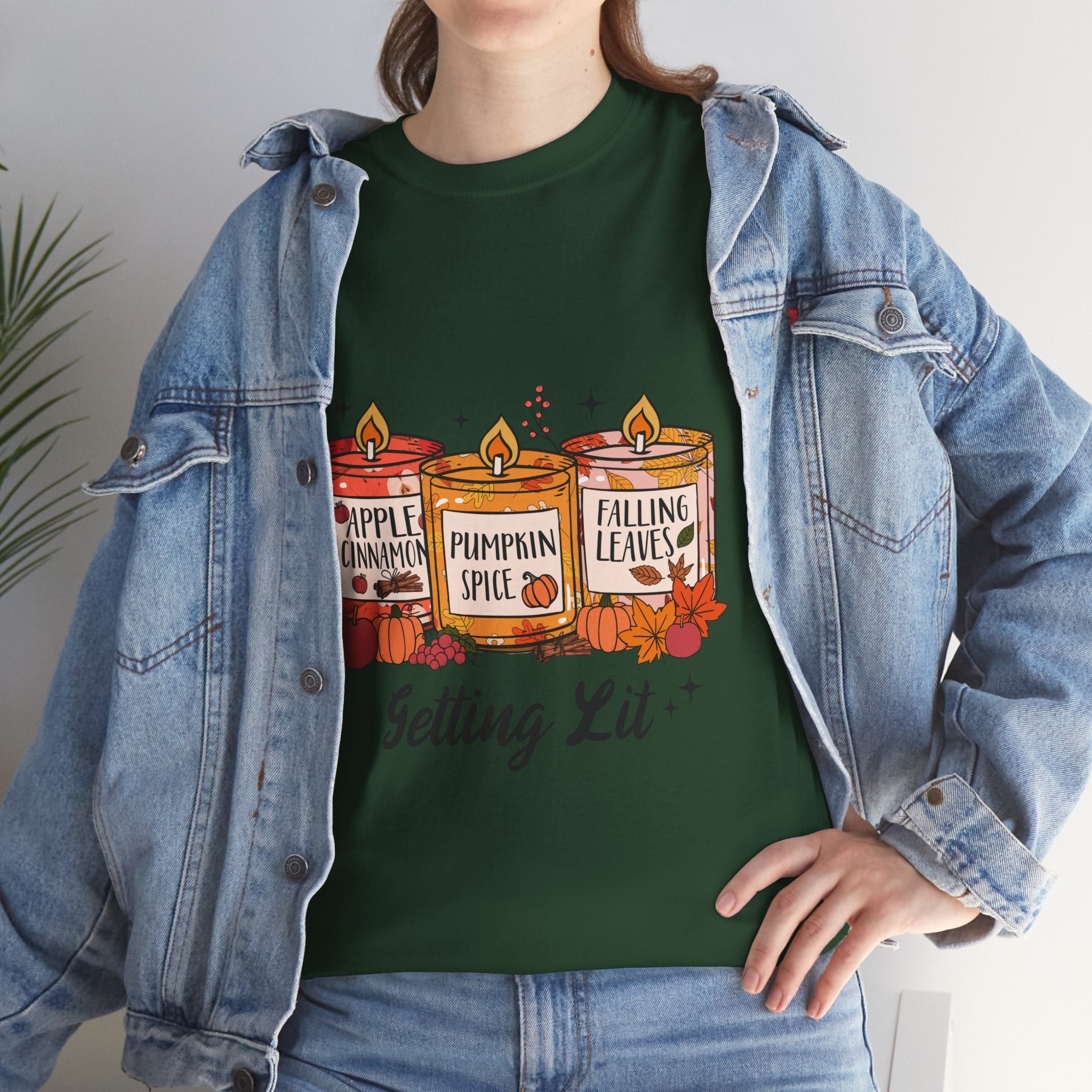 Fall Vibes Unisex 'Getting Lit' Seasonal T- Shirt Printify