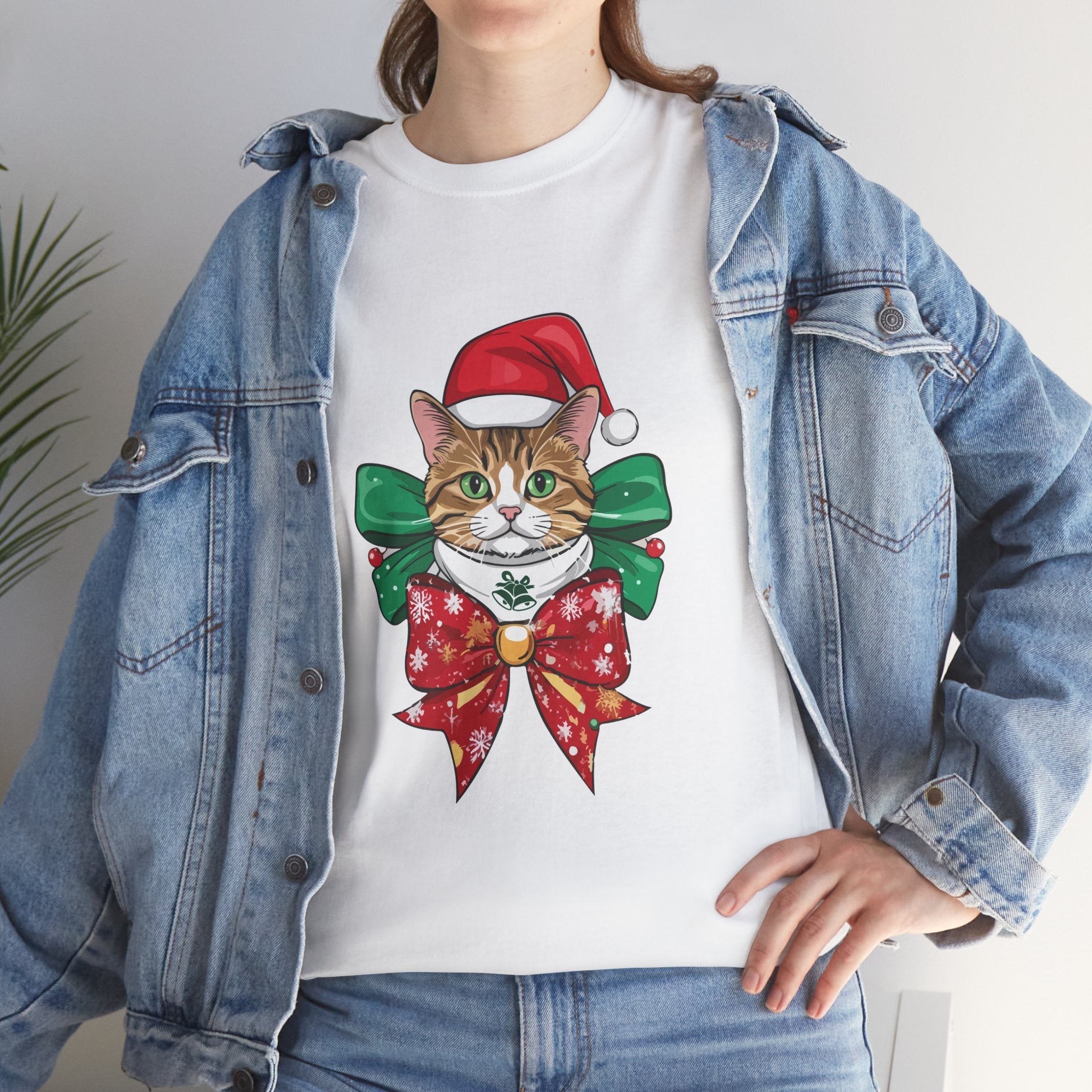 Christmas Cat Graphic T- Shirt Printify