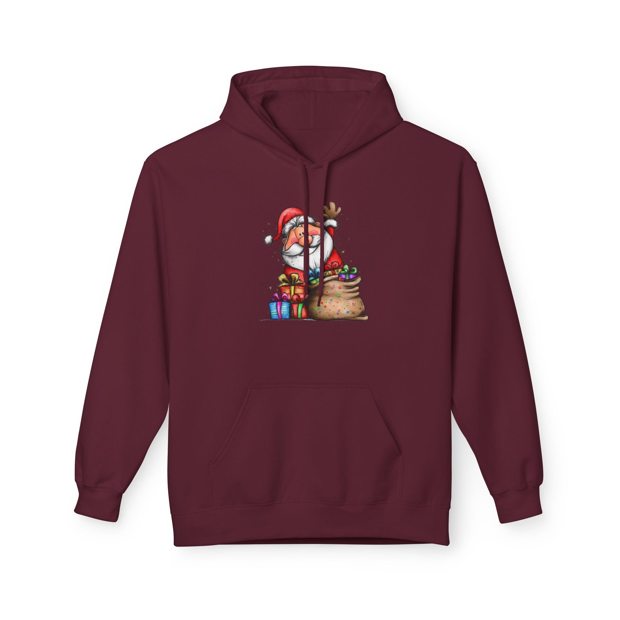 Santa Graphic Christmas Hoodie Printify
