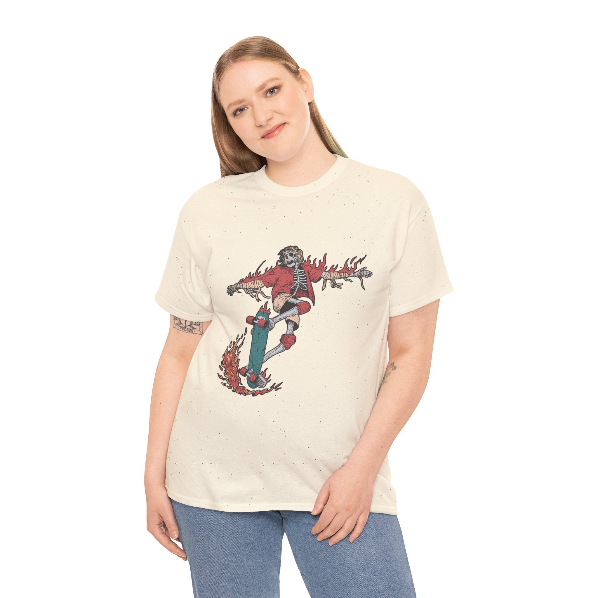 Skateboarding Skeleton Unisex T- Shirt Printify