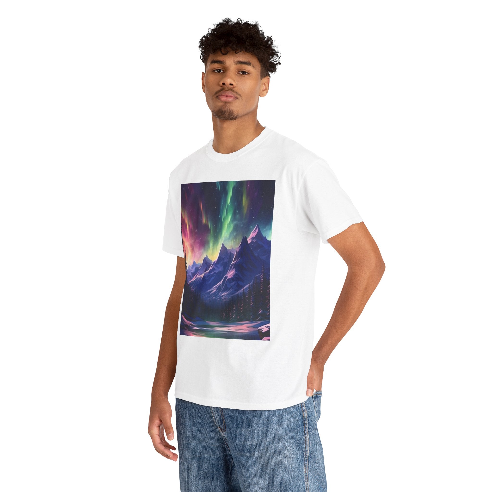 Northern Lights Graphic T- Shirt Printify