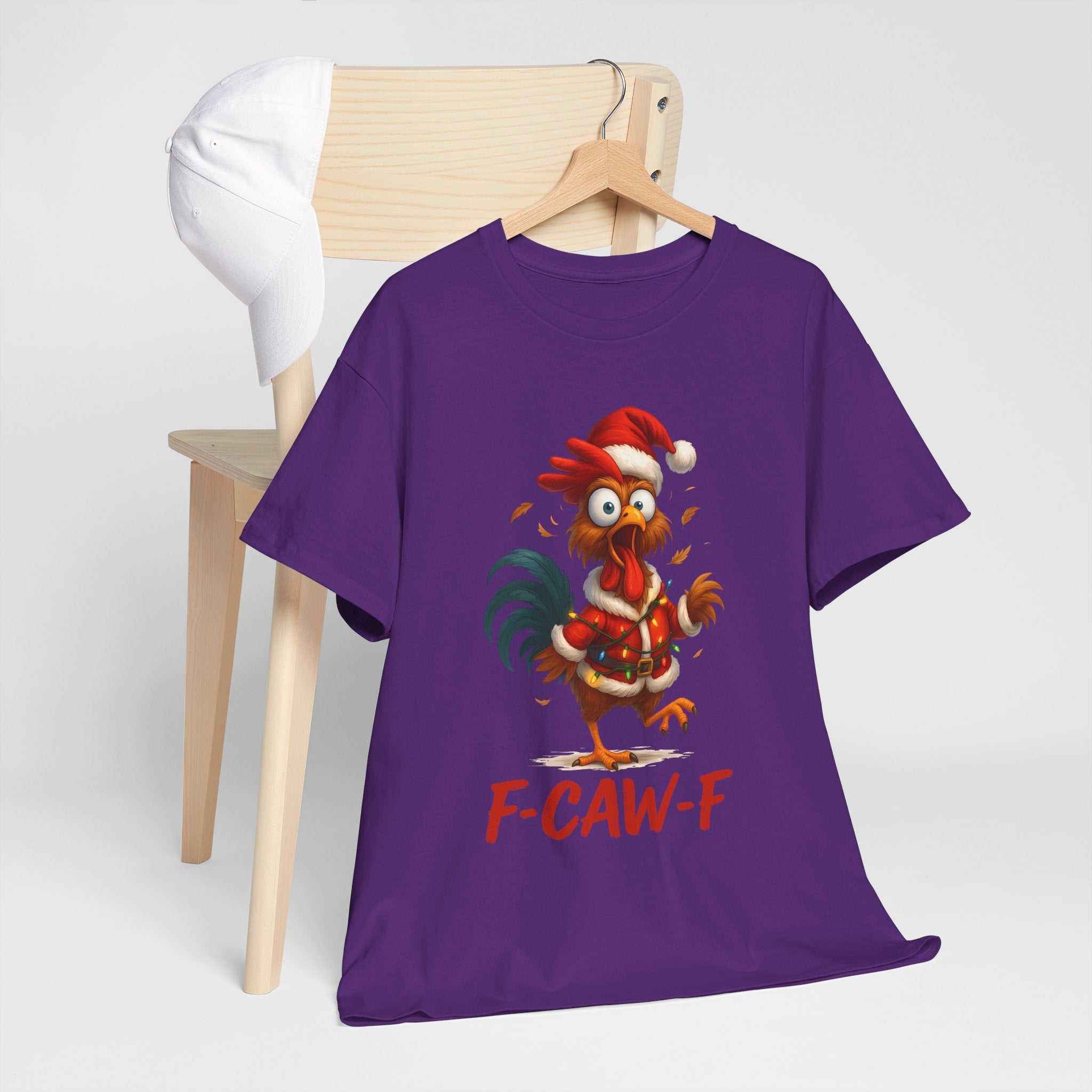 F-Caw-F Holiday Chicken Unisex T- Shirt Printify