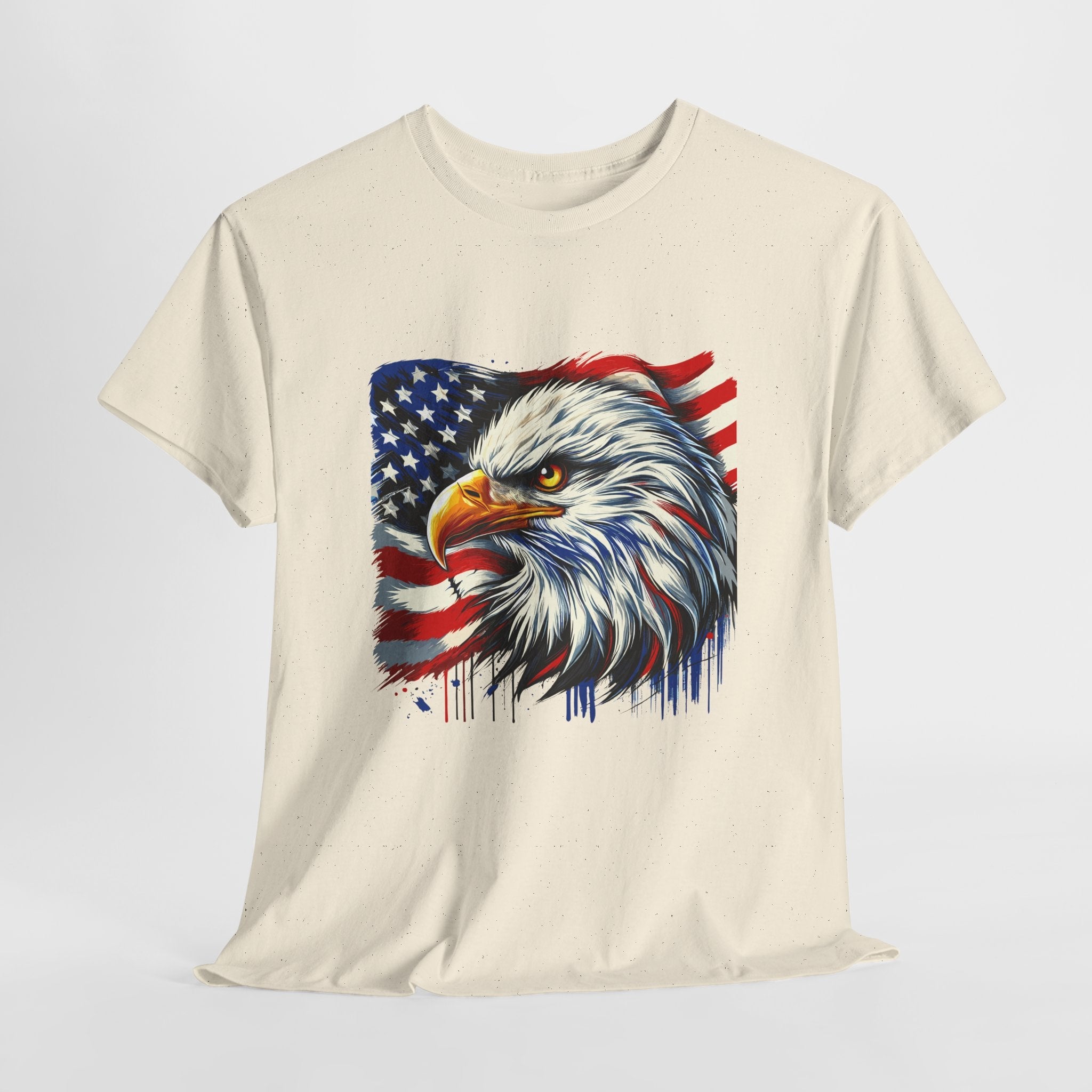 Bald Eagle American Flag T-Shirt Printify