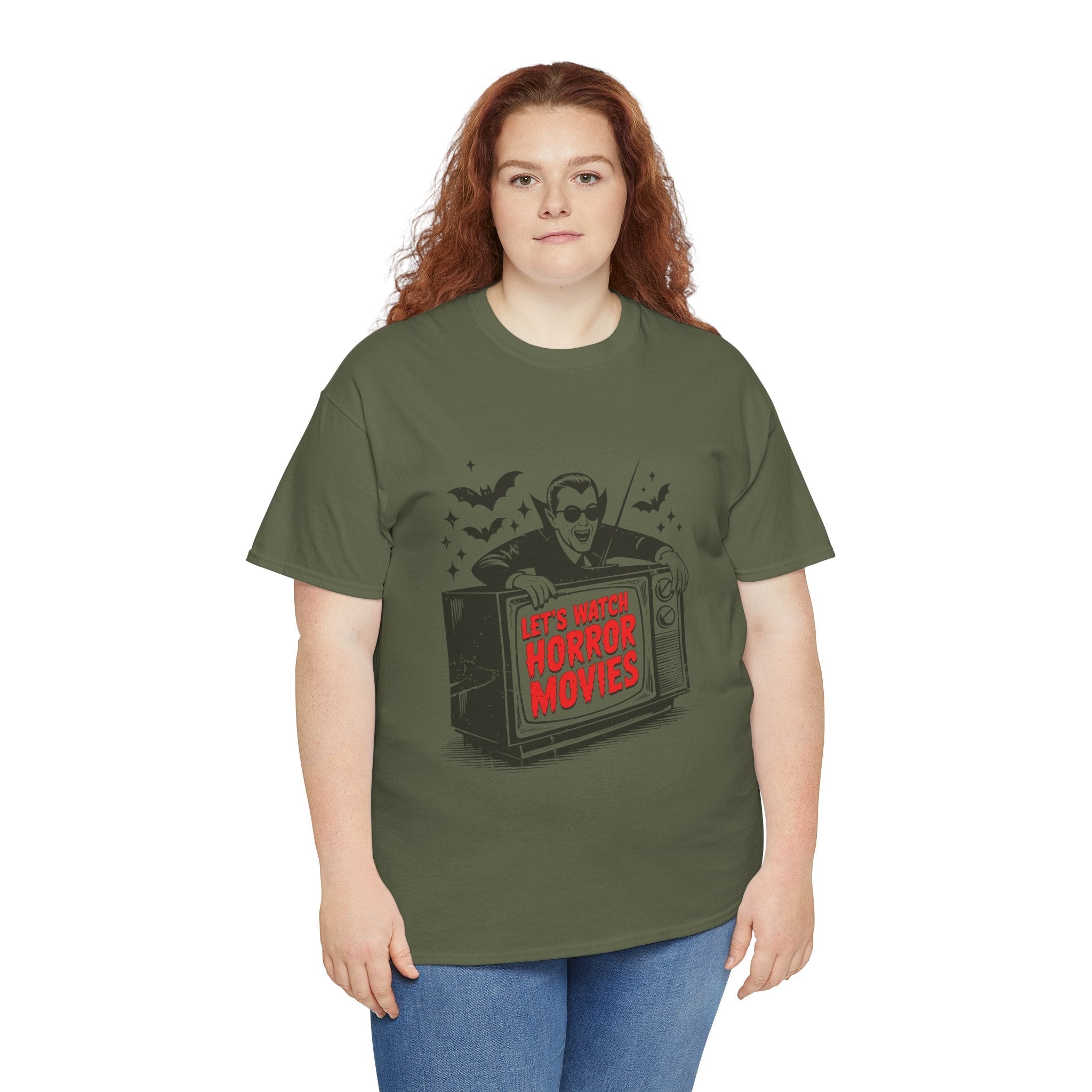 Let's Watch Horror Movies Unisex T-Shirt Printify
