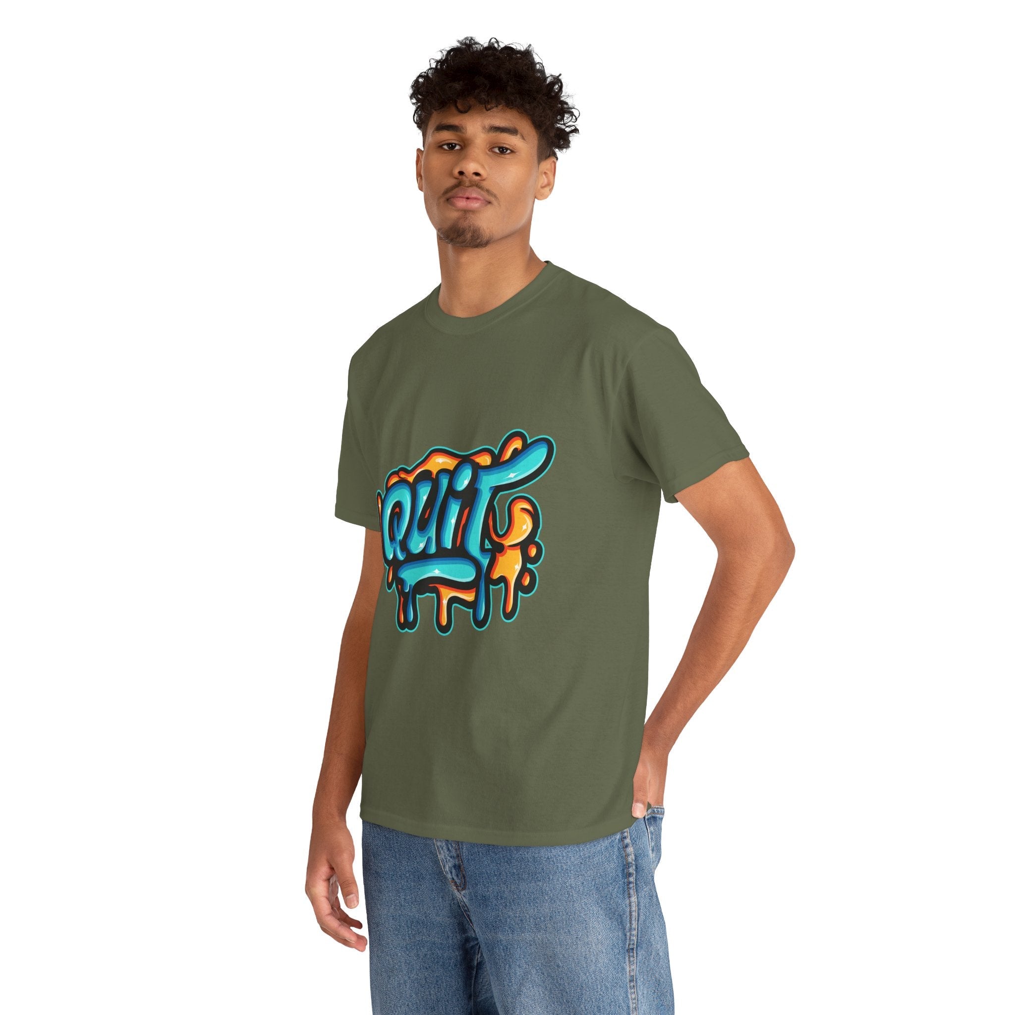 Graffiti Style Quit T-Shirt Printify