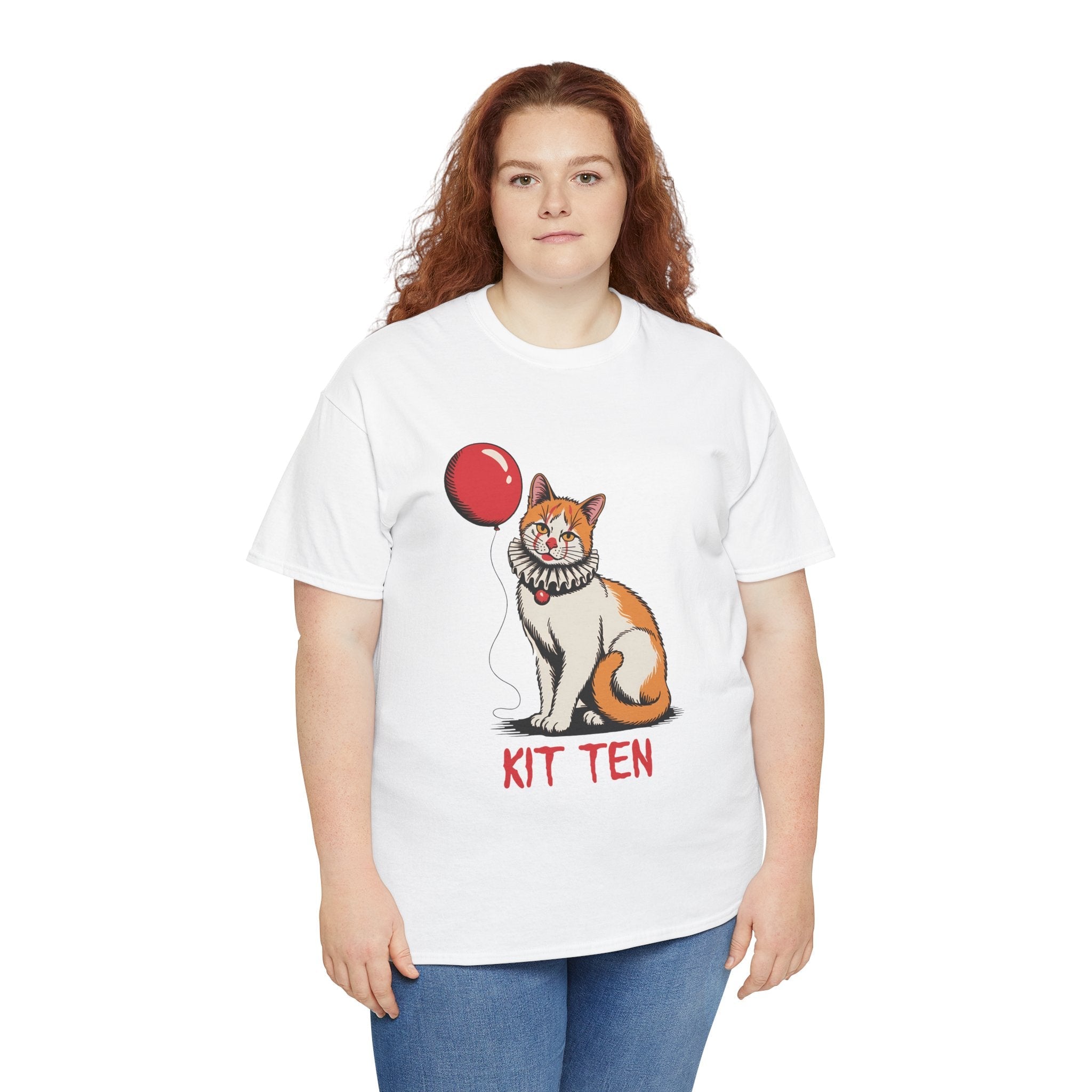 Cute Cat Balloon Graphic T-Shirt Printify