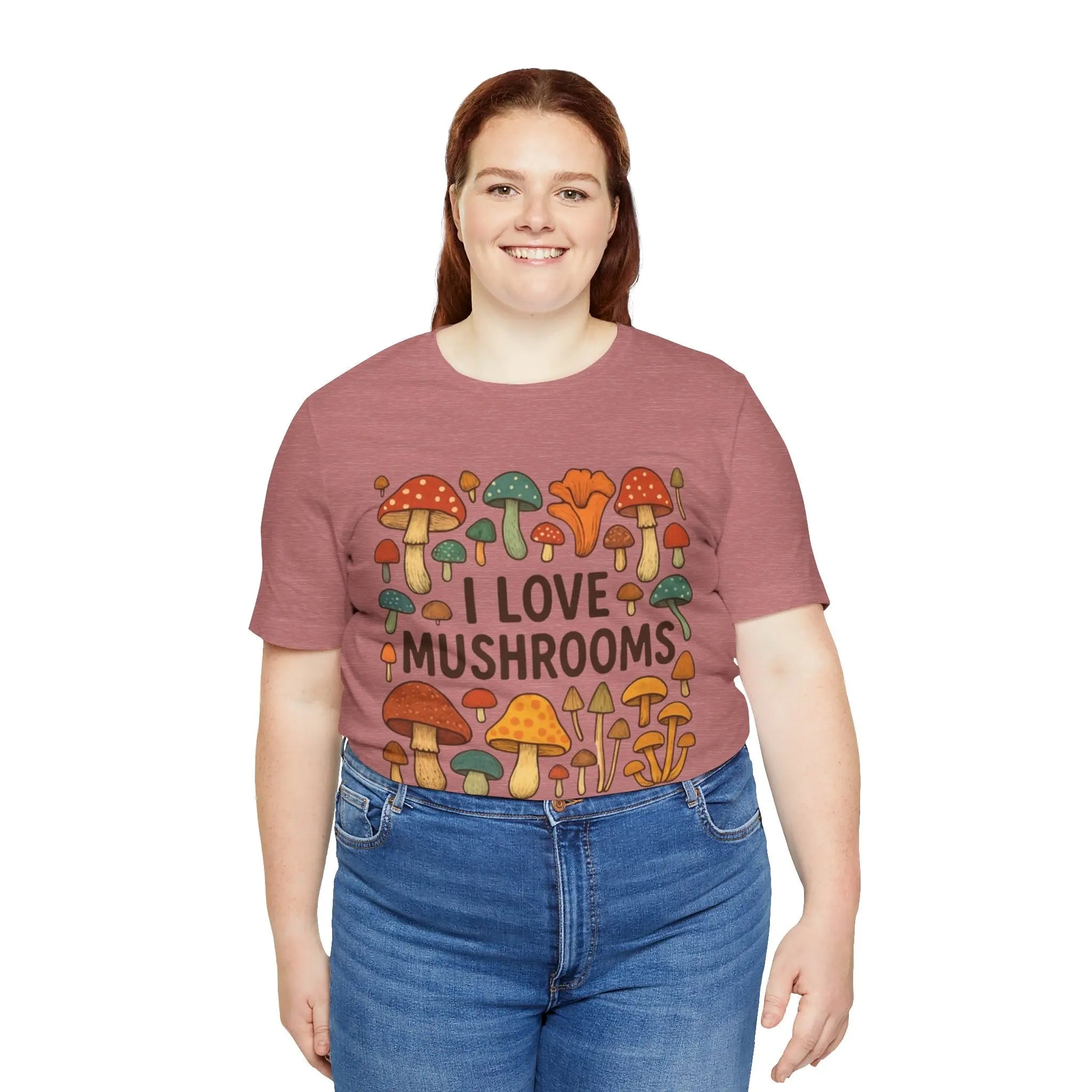 I Love Mushrooms Unisex T-Shirt - Crafted Looks