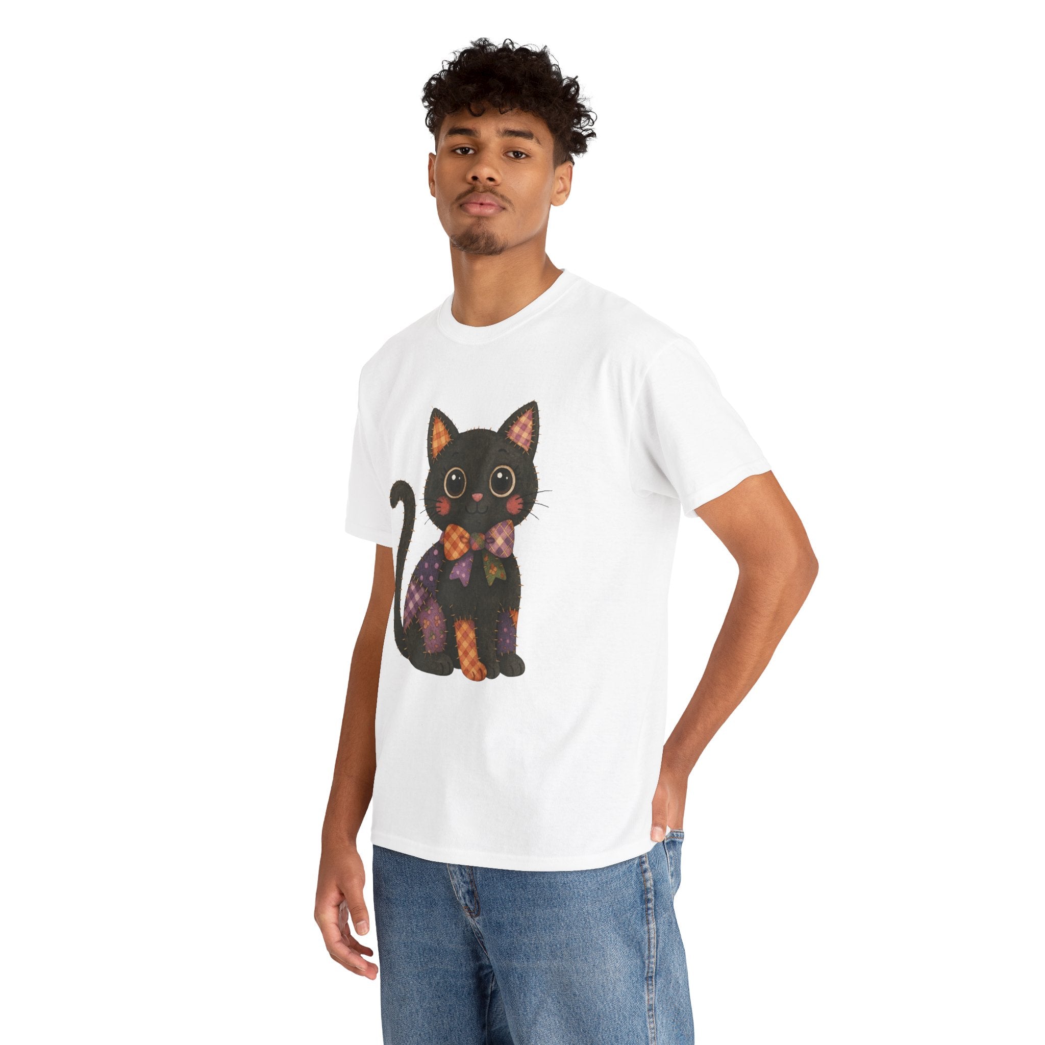 Cute Black Cat Halloween T- Shirt Printify