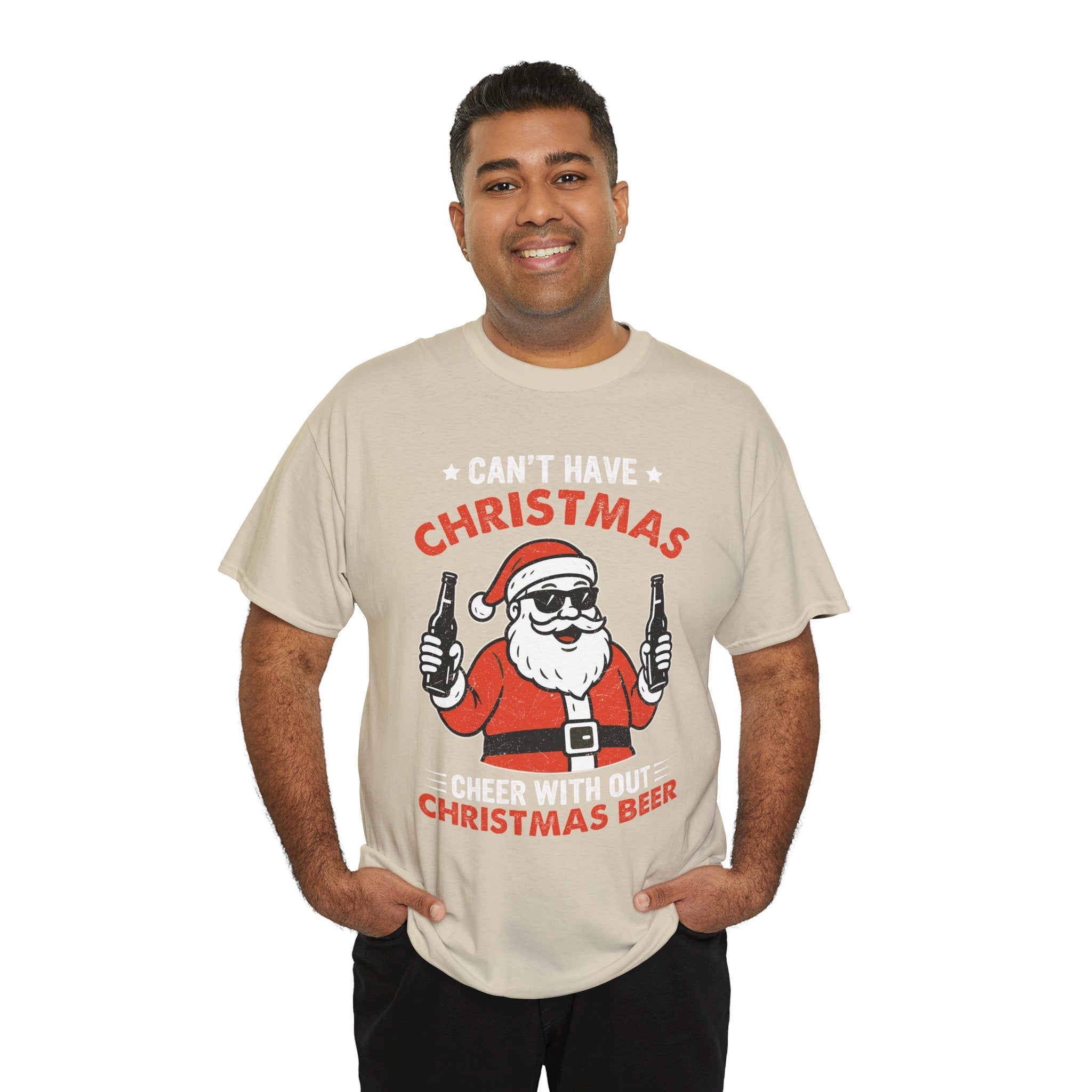 Santa Christmas Beer Graphic T- Shirt Printify