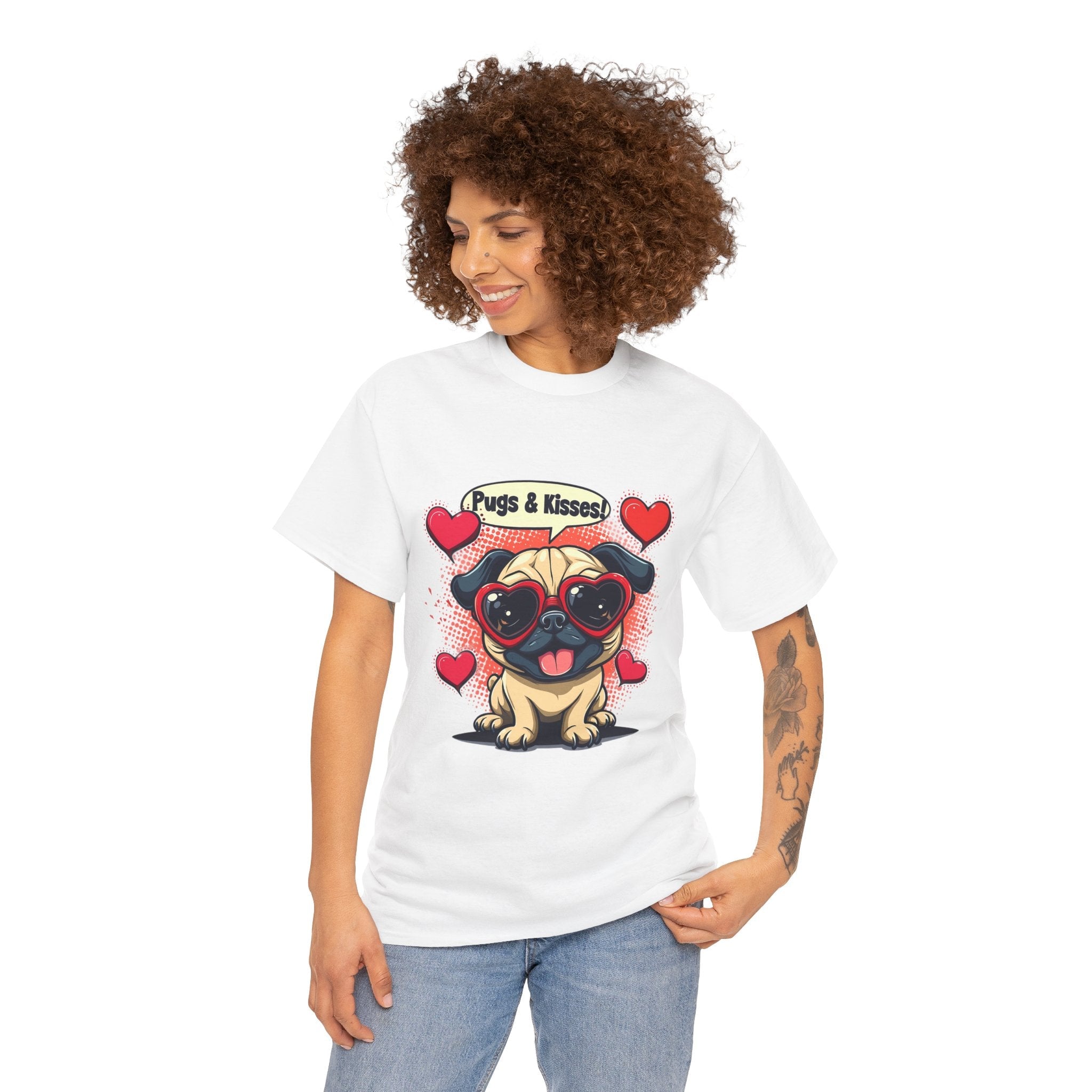 Pugs & Kisses Unisex Graphic T- Shirt Printify