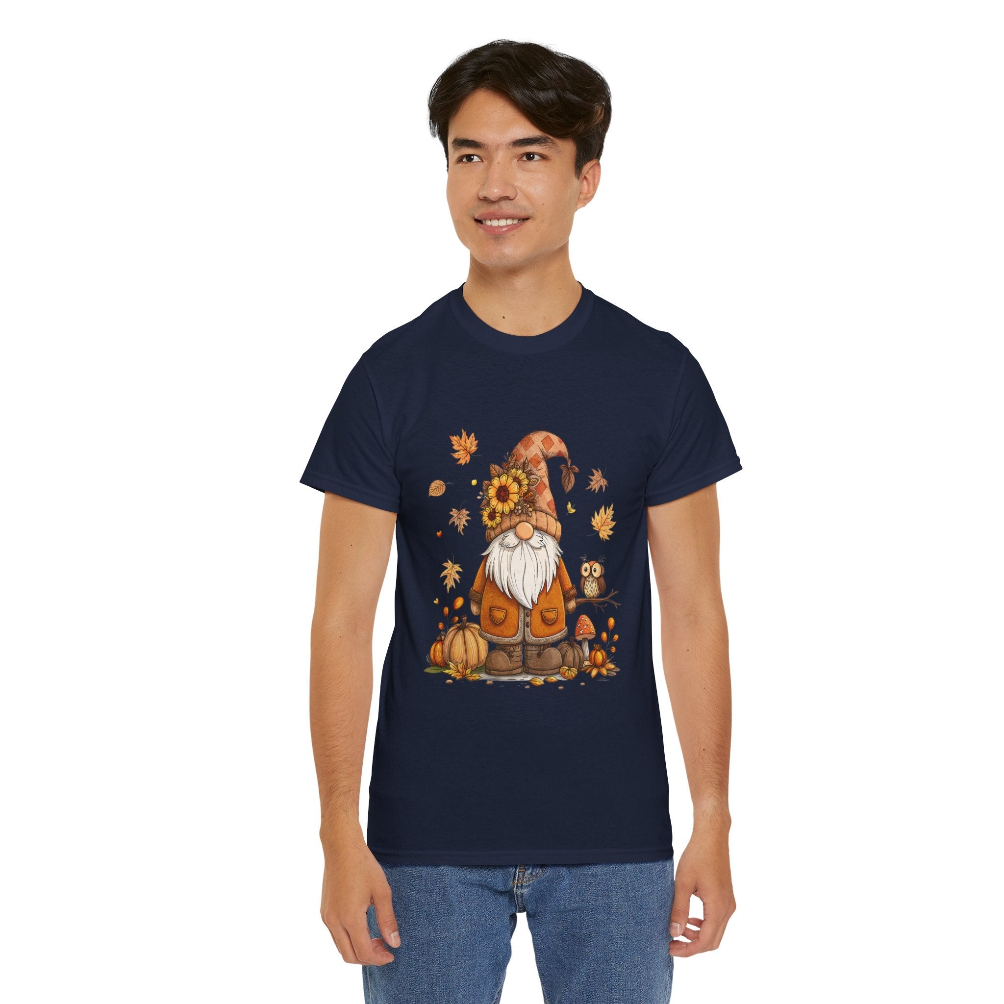 Fall Gnome Retro Unisex T- Shirt Printify