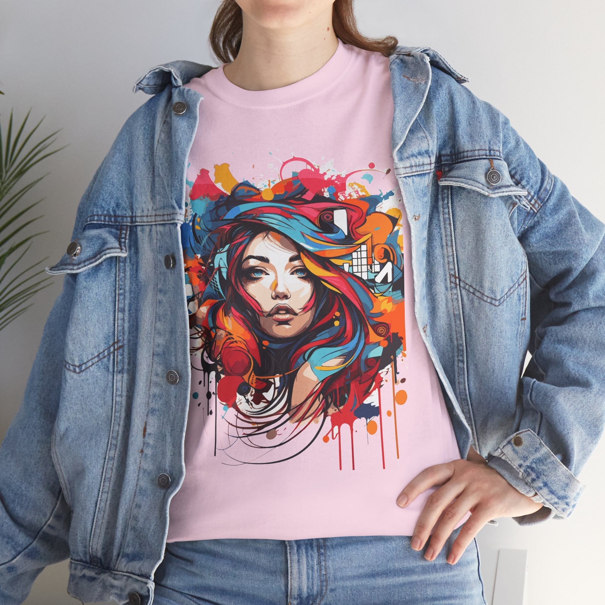 Girl Graffiti Art T-Shirt Printify