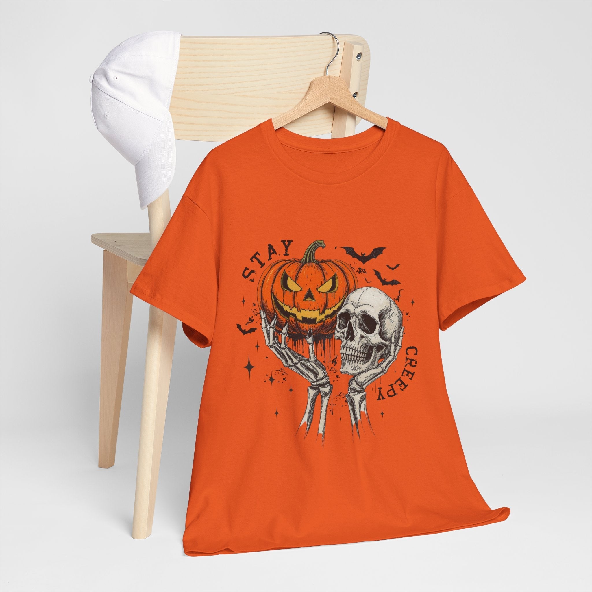 Halloween Skull  Stay Creepy Halloween T- Shirt Printify