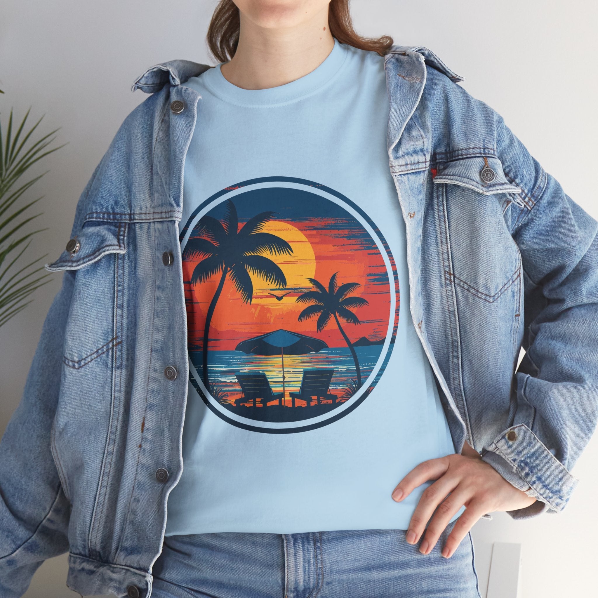 Tropical Sunset Graphic T- Shirt Printify