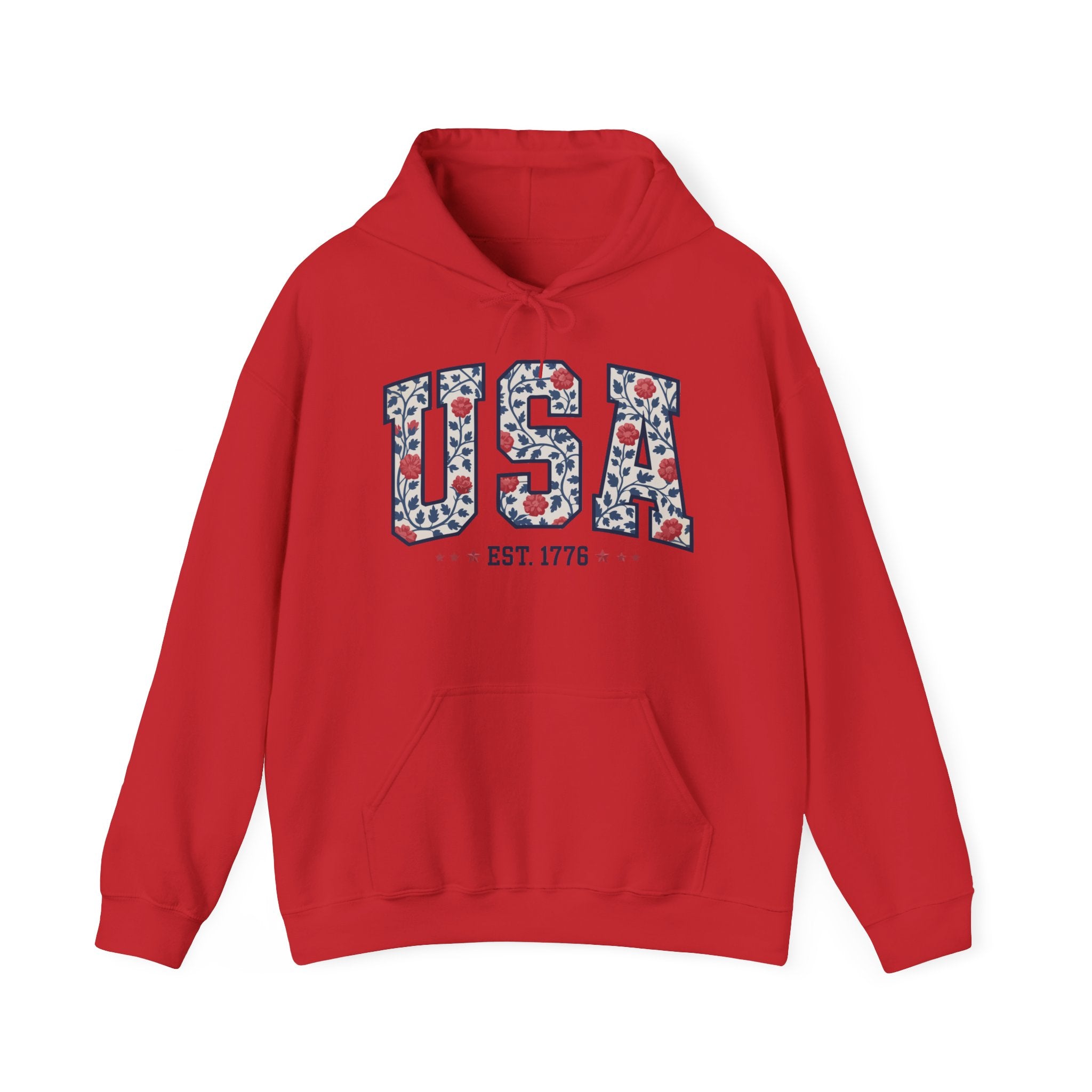 USA Floral Hoodie