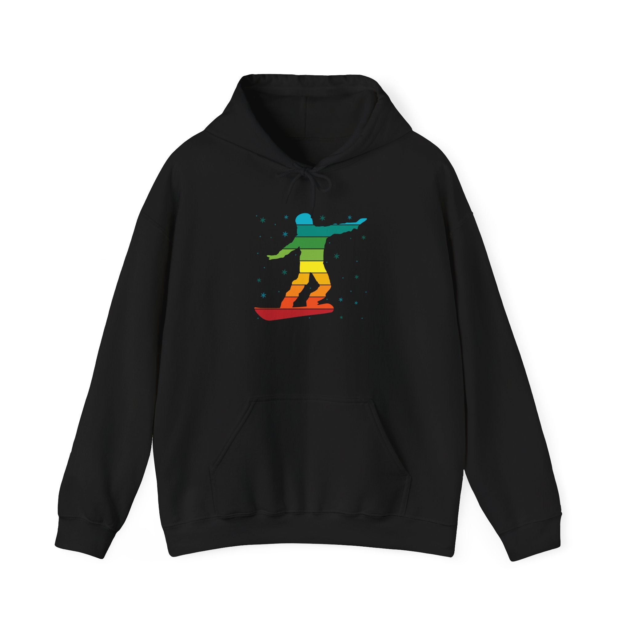 Rainbow Surfboard Hoodie Printify