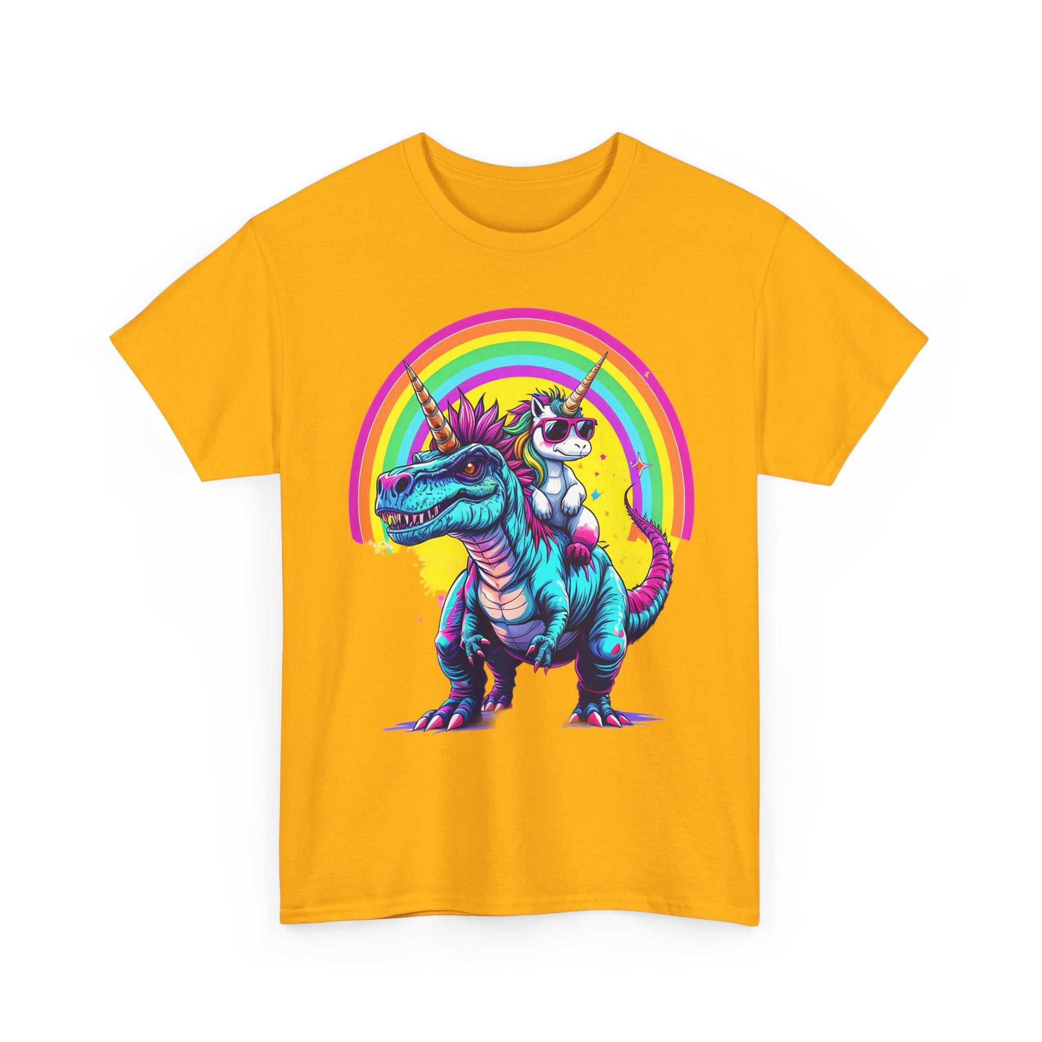 Colorful Dinosaur Unicorn  Graphic T-Shirt Printify