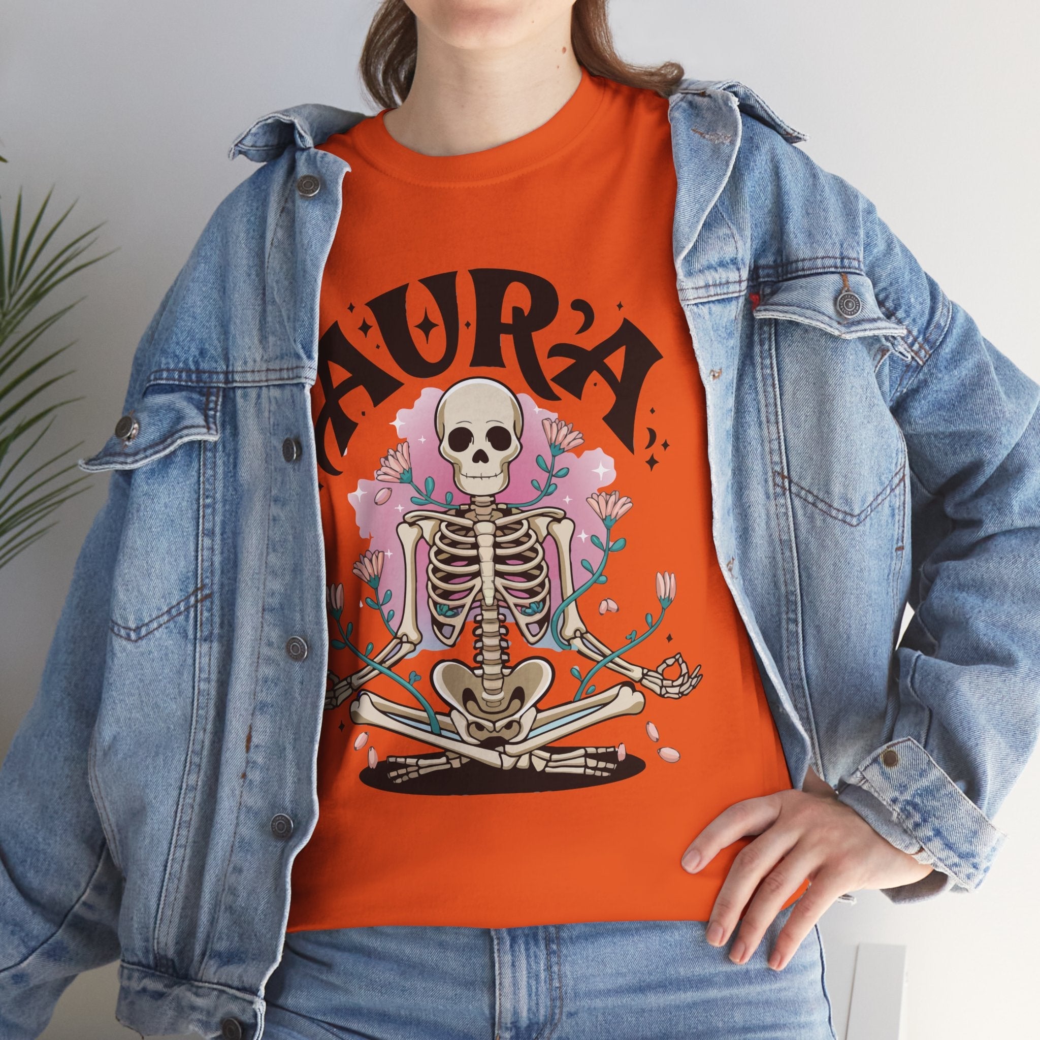 Aura Skeleton Halloween T-Shirt Printify