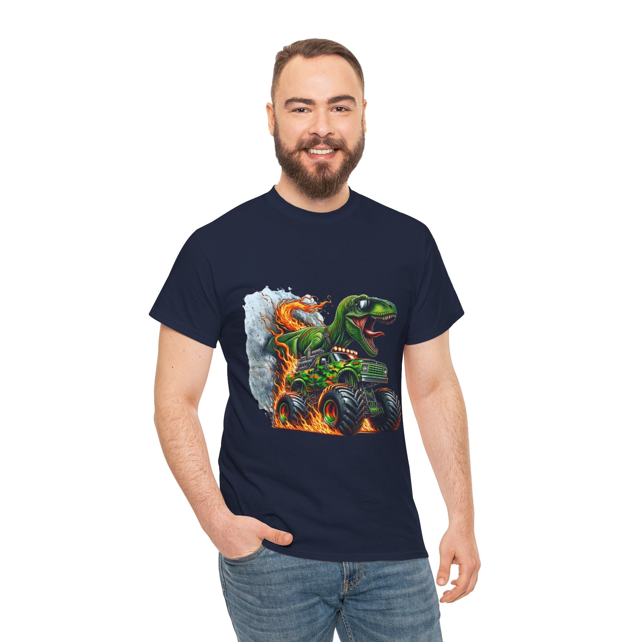 Kids' Dinosaur Monster Truck  Graphic T- Shirt Printify