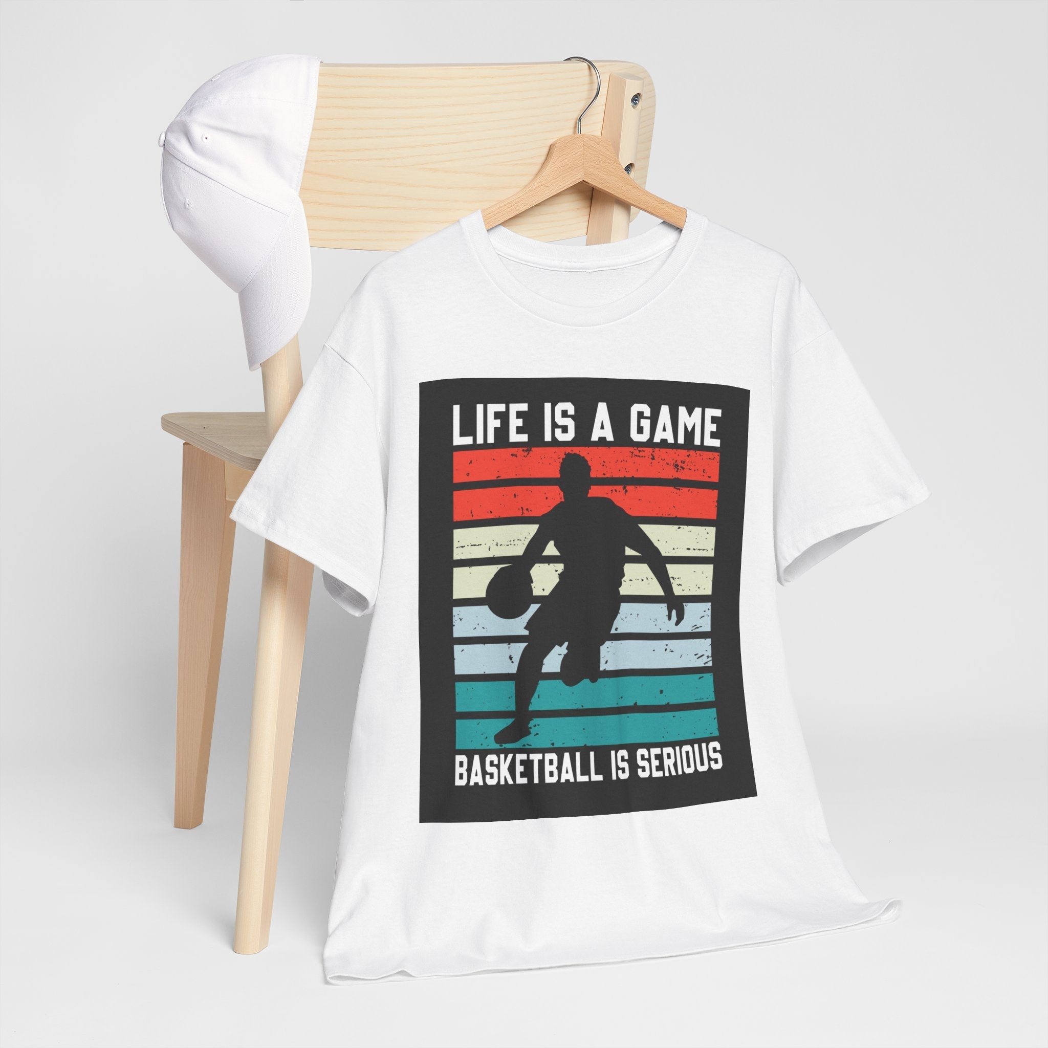 Life Is A Game Basketball Graphic T-Shirt Printify