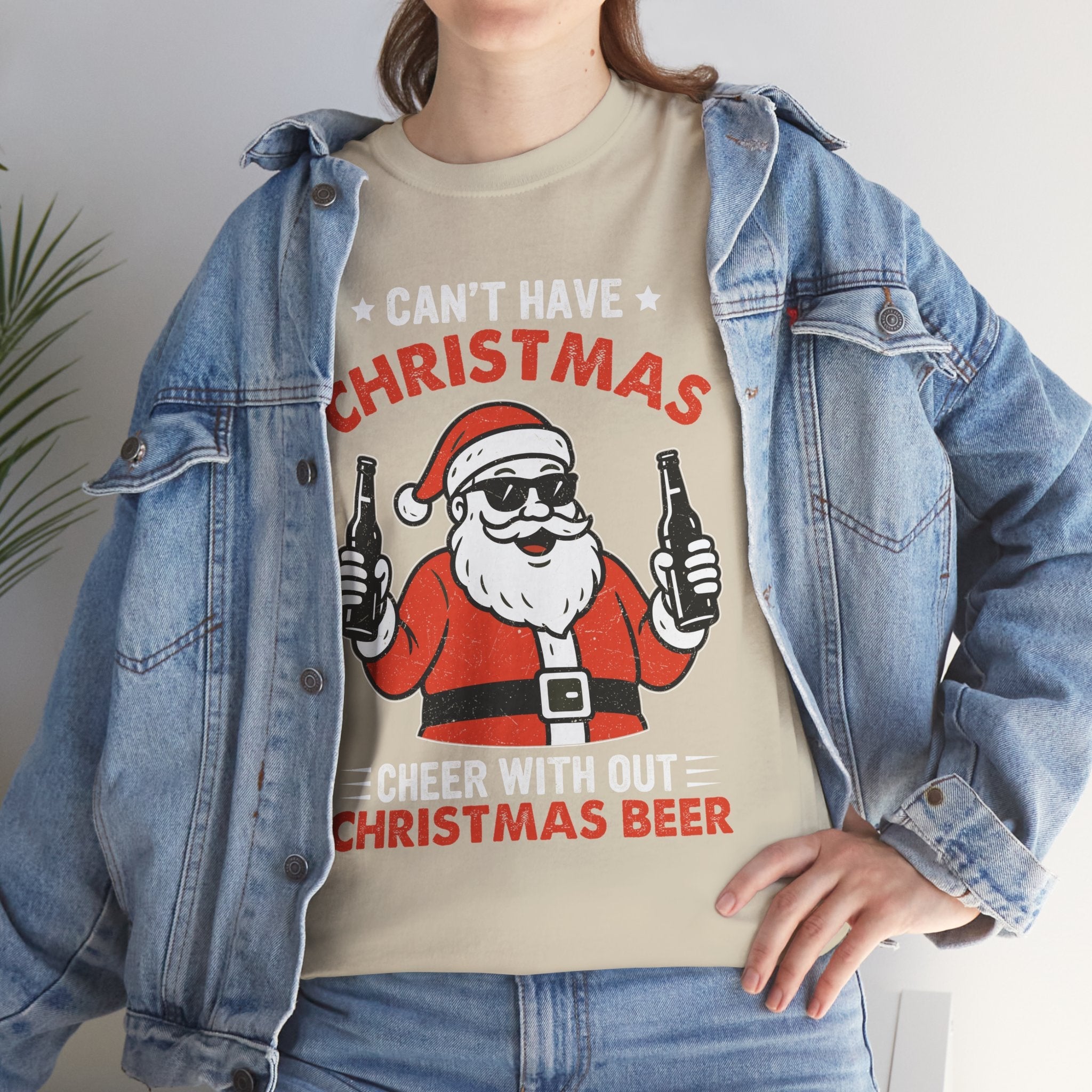 Santa Christmas Beer Graphic T- Shirt Printify