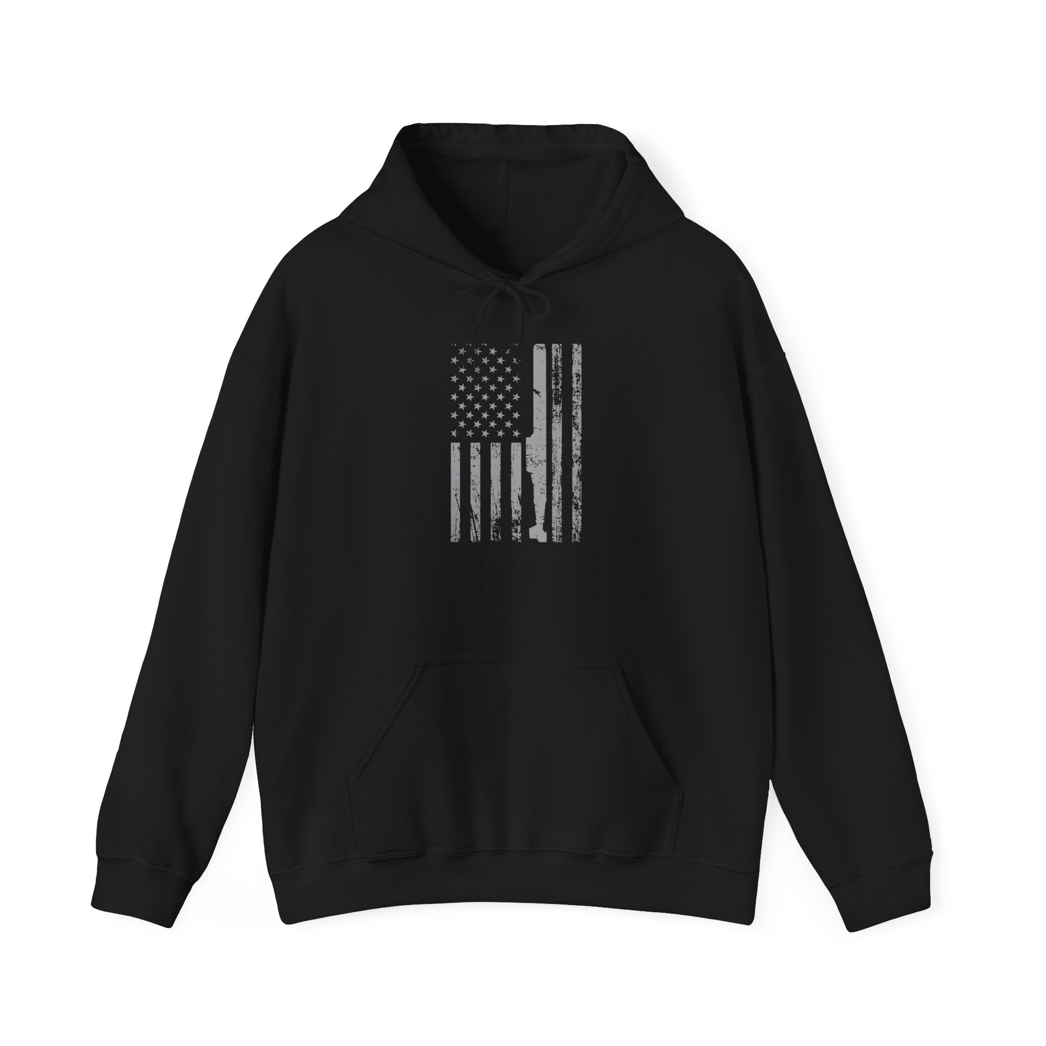 Distressed American Flag Hoodie Printify