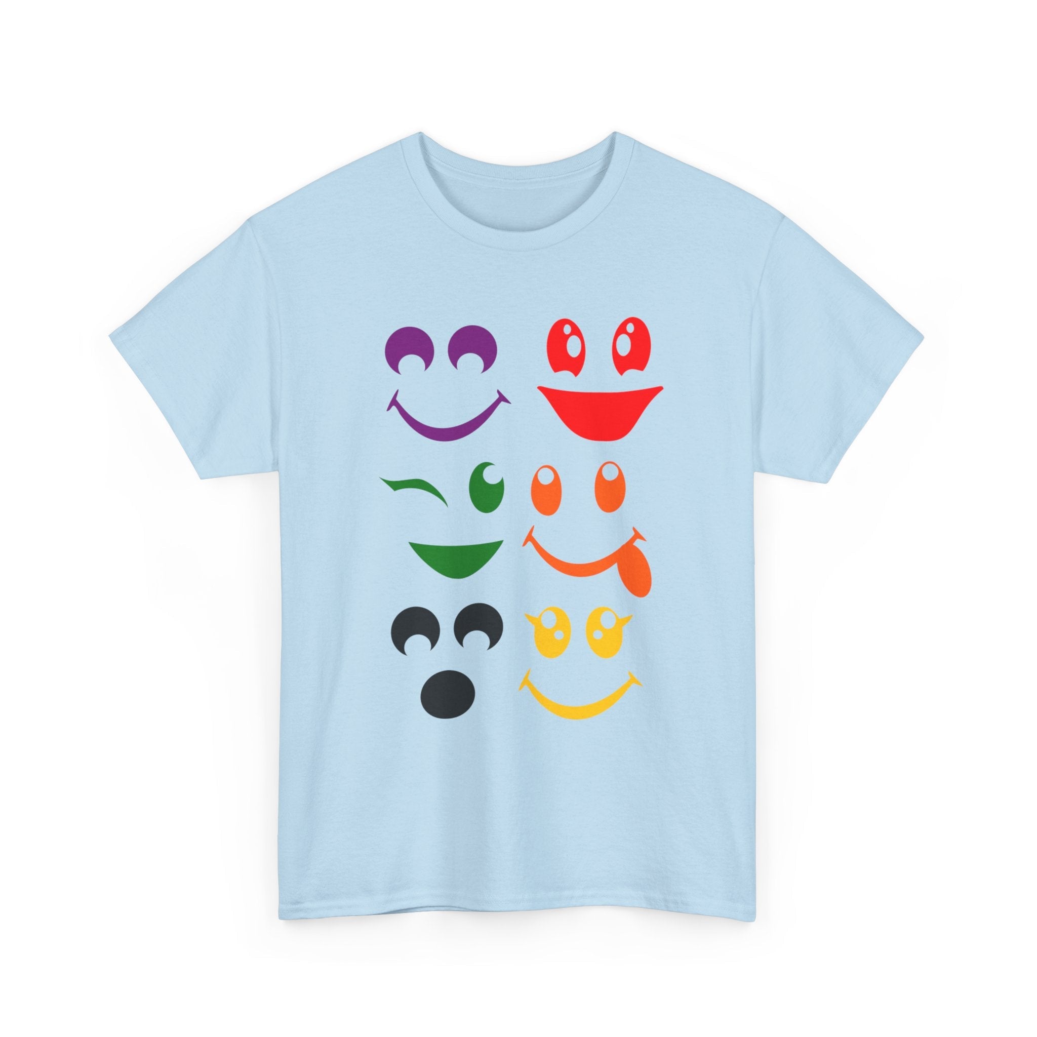 Colorful Smiley Face Unisex T- Shirt Printify