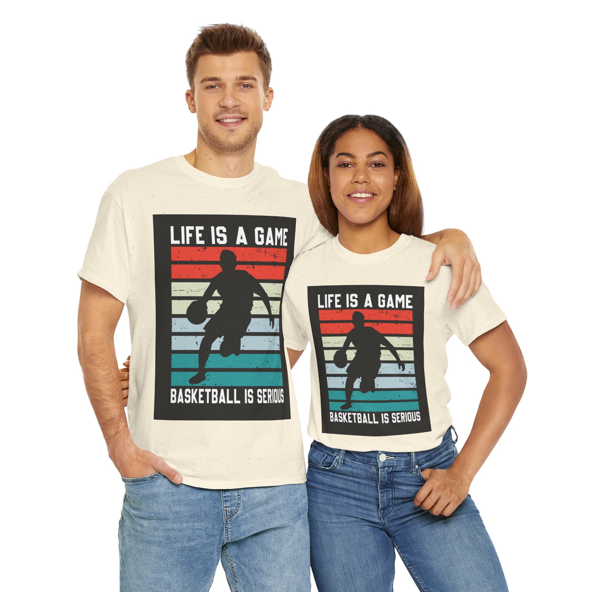 Life Is A Game Basketball Graphic T-Shirt Printify