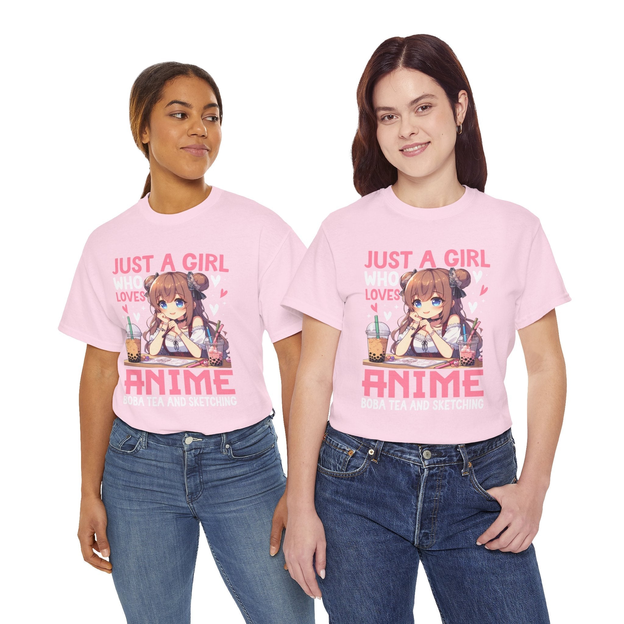Anime Graphic T- Shirt , Just a Girl Loves Anime Printify