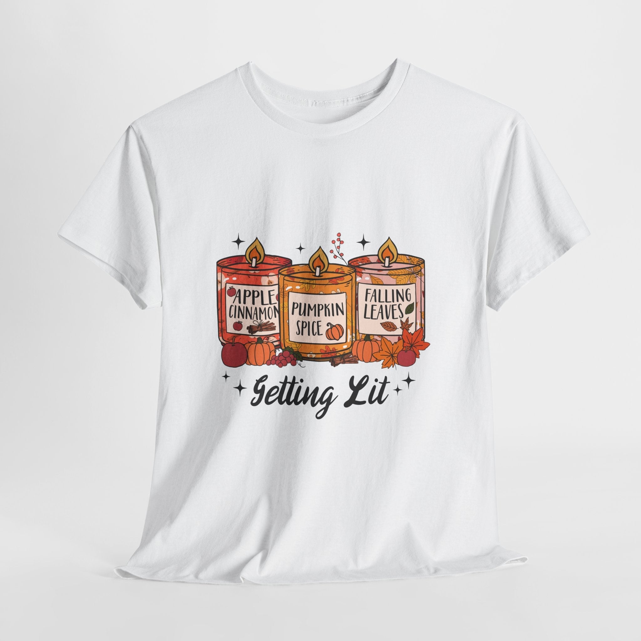 Fall Vibes Unisex 'Getting Lit' Seasonal T- Shirt Printify