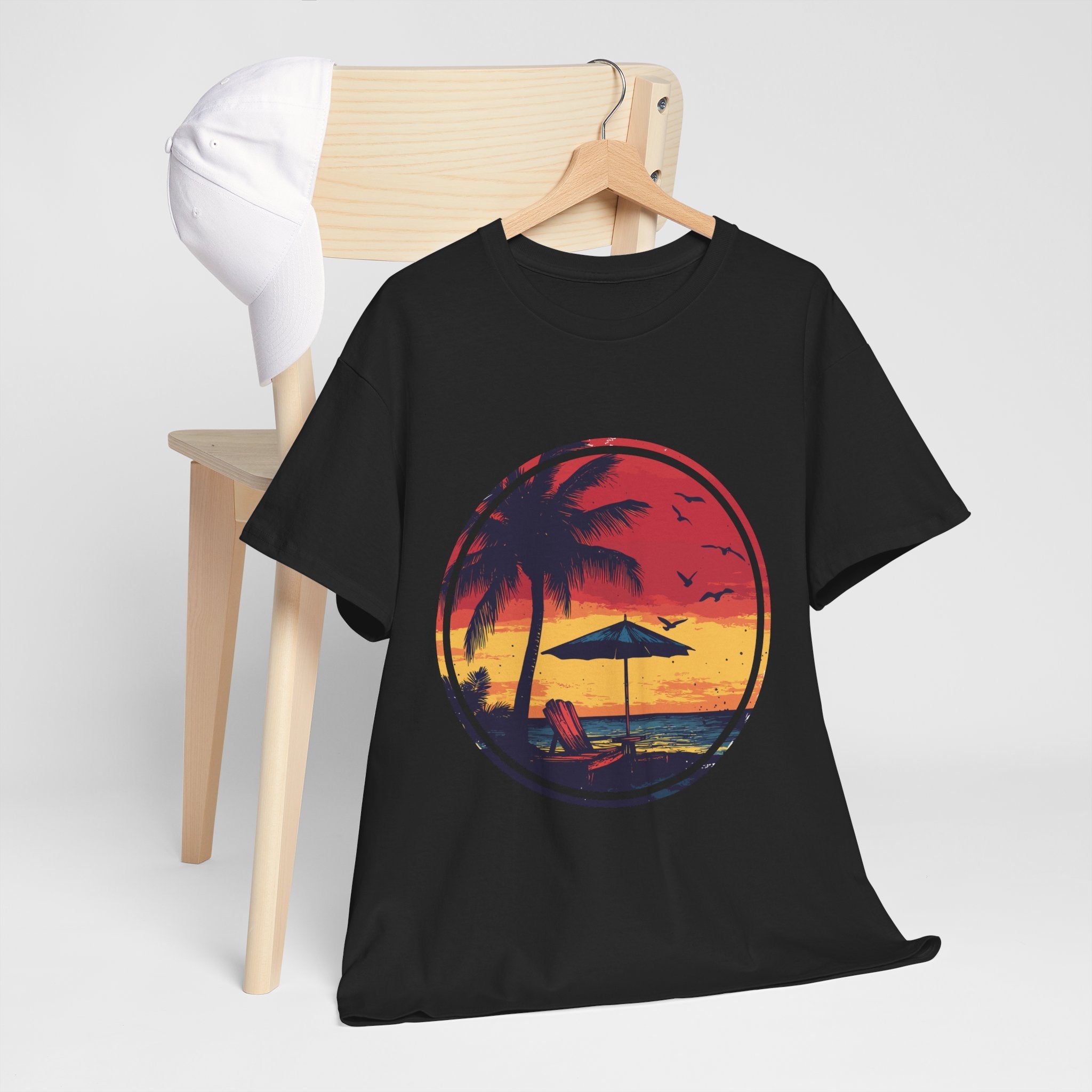 Tropical Sunset Relaxing Vibe T- Shirt Printify