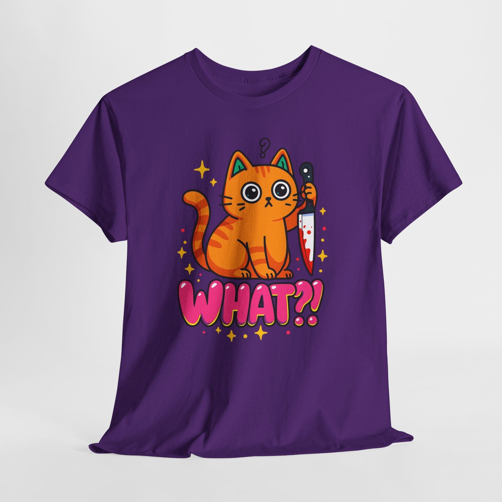 Whimsical Cat Graphic T-Shirt Printify