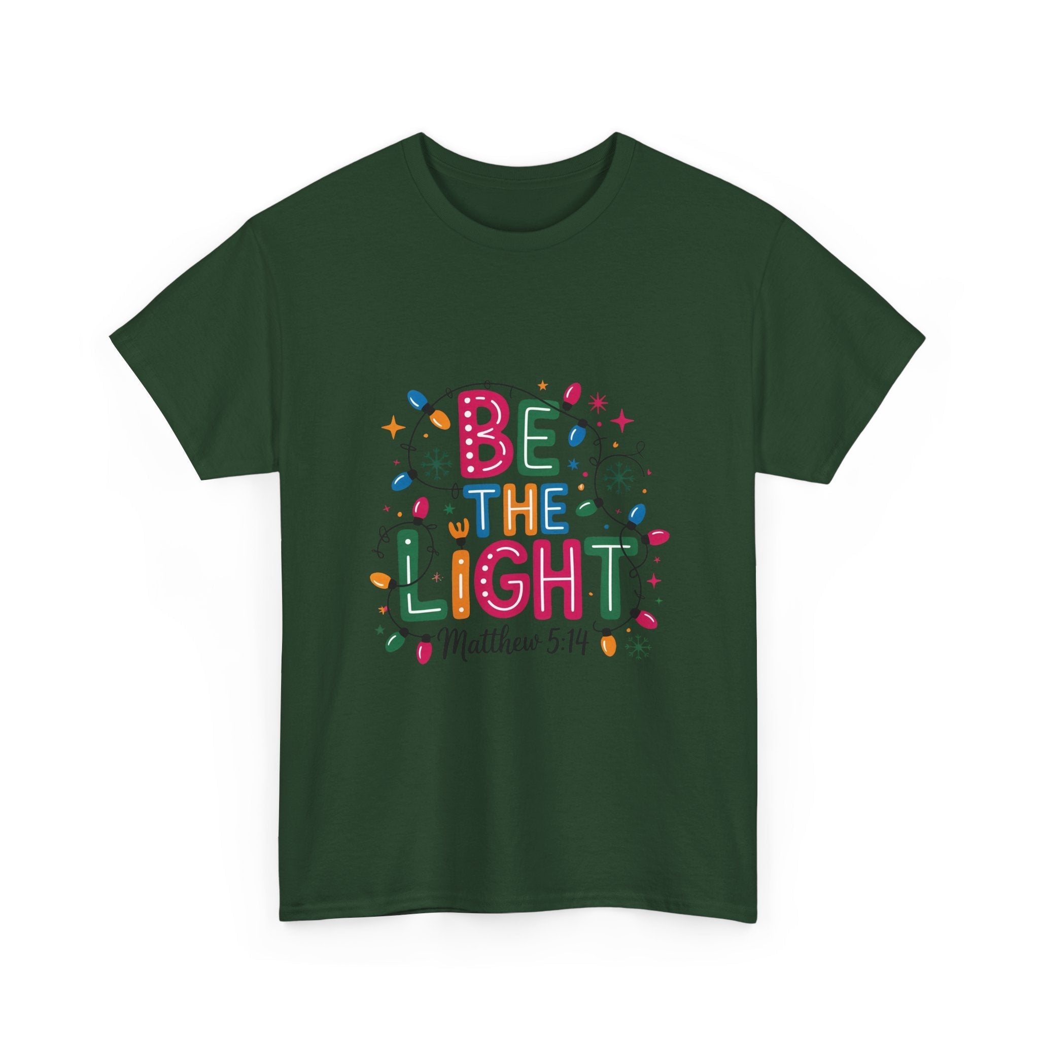 'Be the Light' Christmas T-Shirt Printify