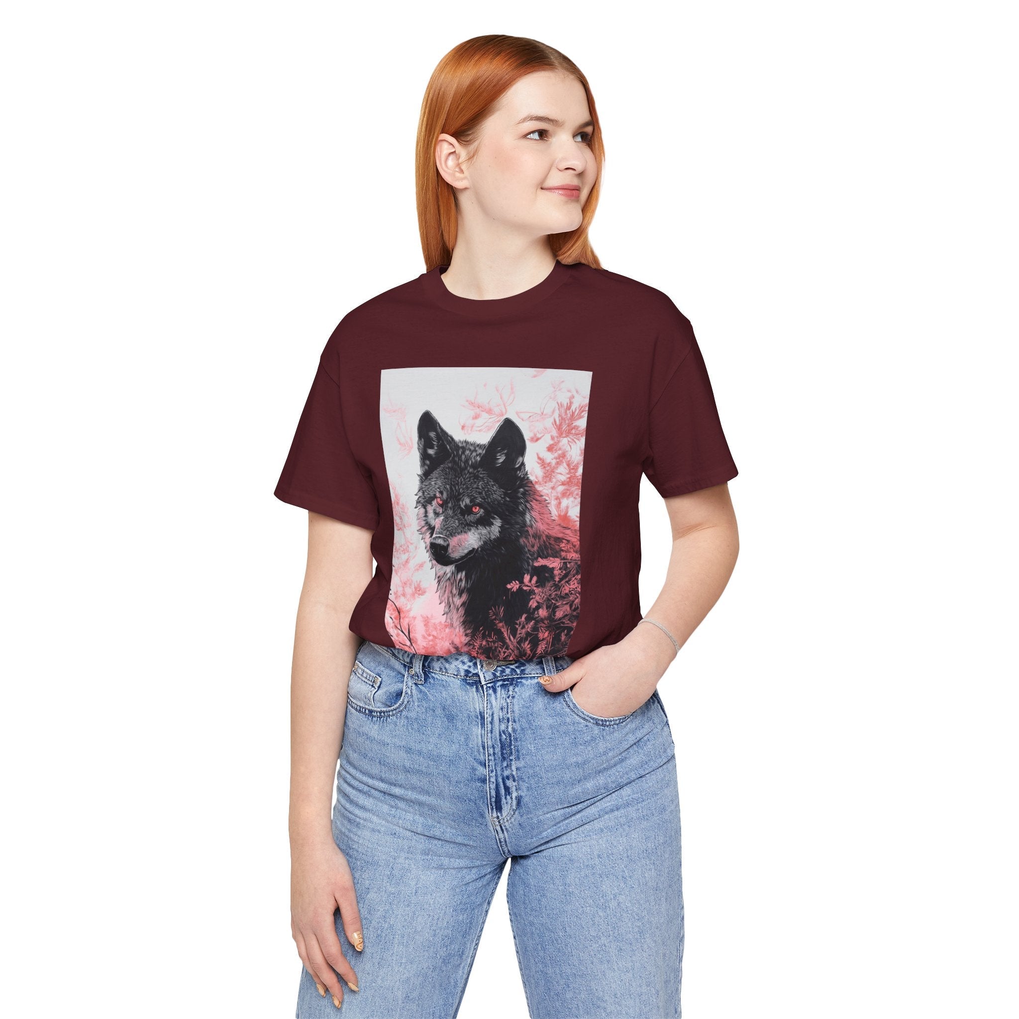 Artistic Wolf Graphic T- Shirt Printify
