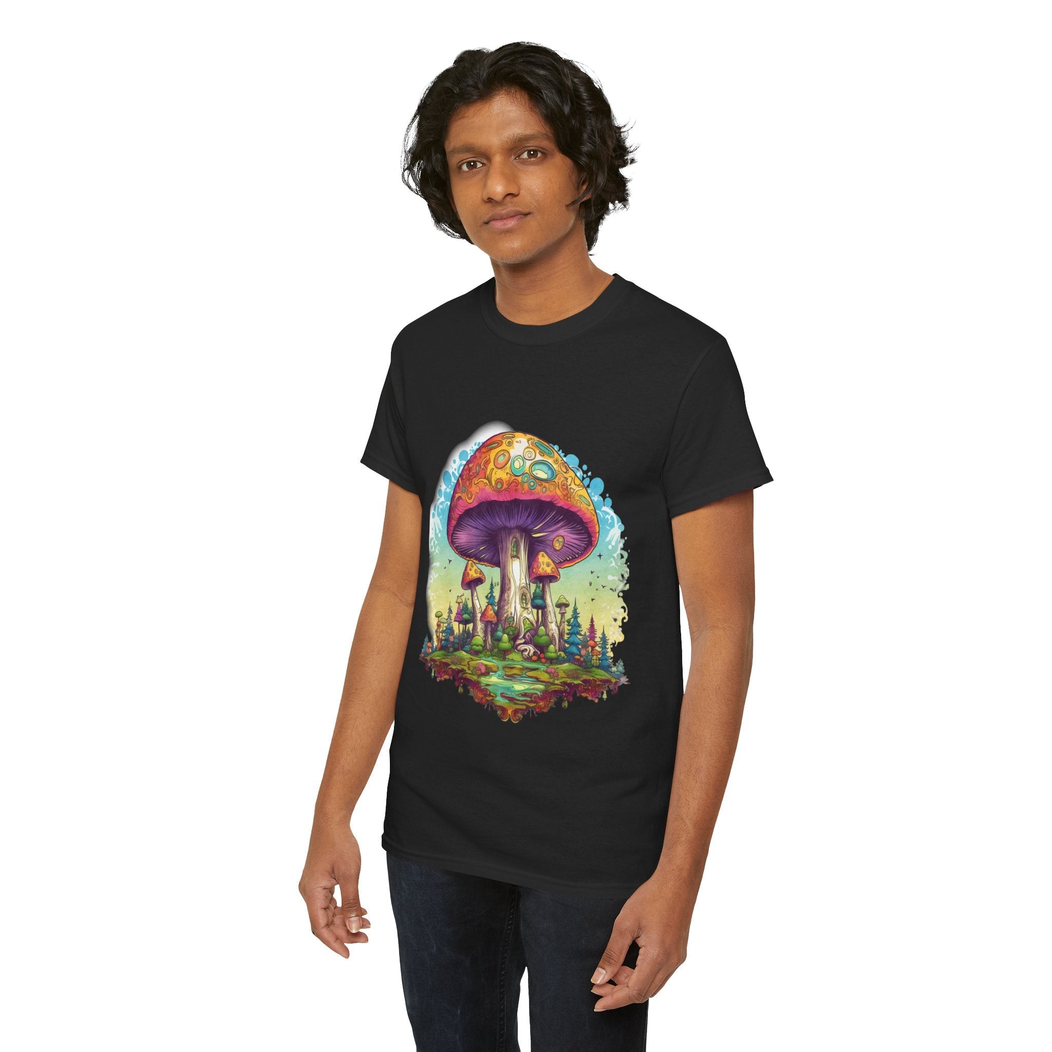 Colorful Mushroom Art Graphic T-Shirt Printify