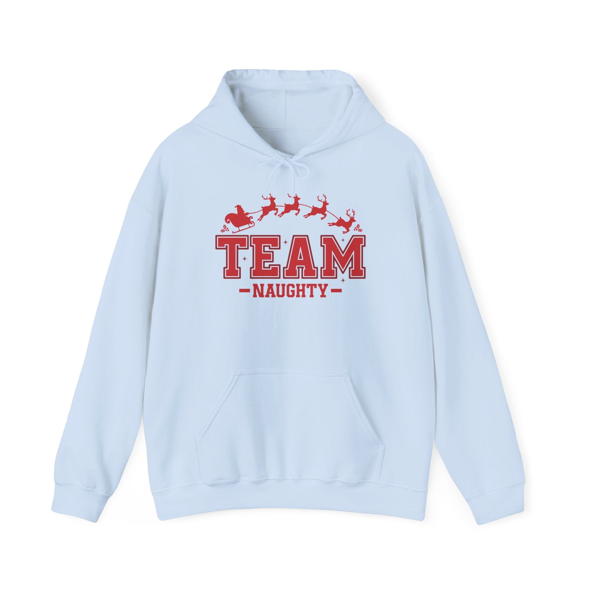 Team Naughty Christmas Hoodie Printify