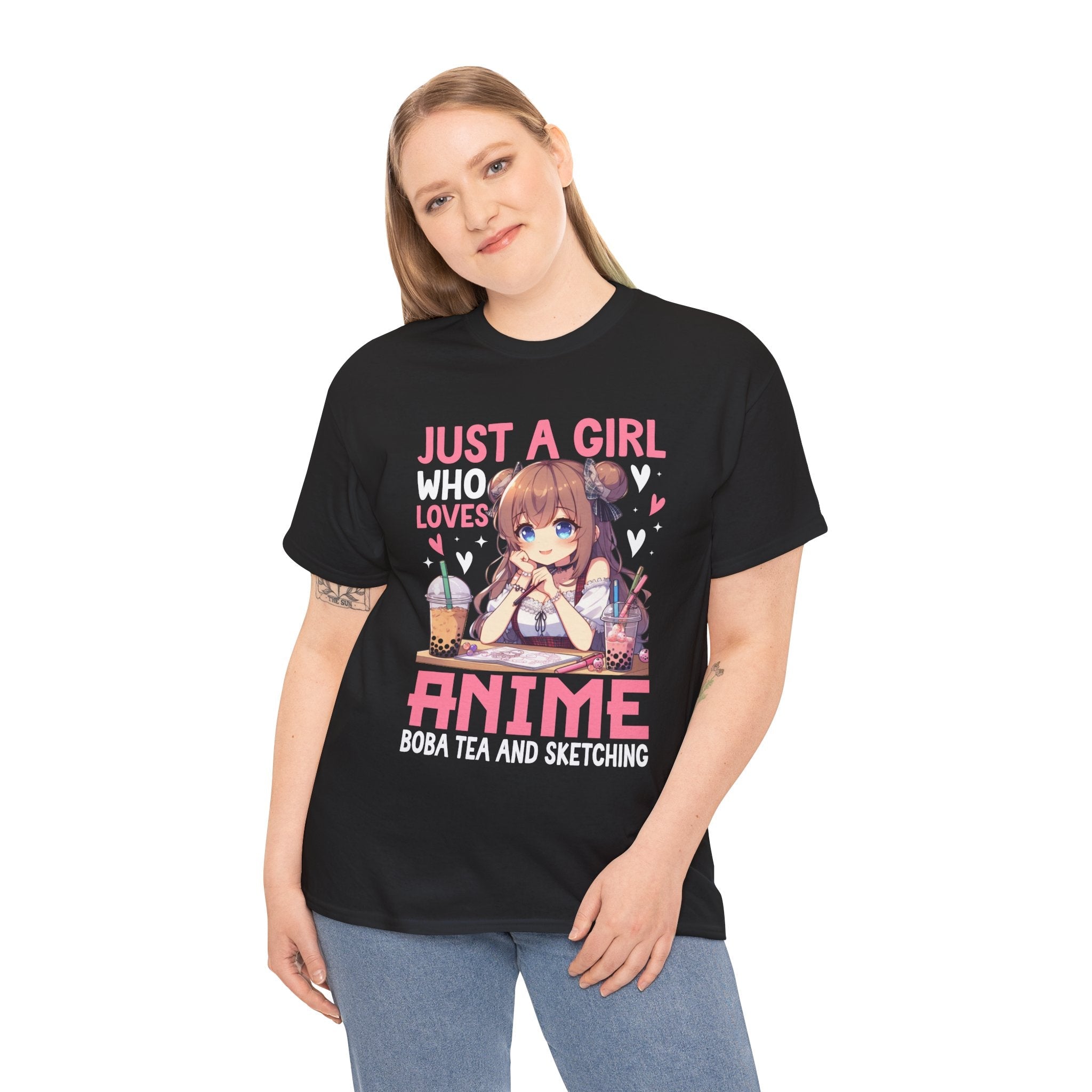 Anime Graphic T- Shirt , Just a Girl Loves Anime Printify