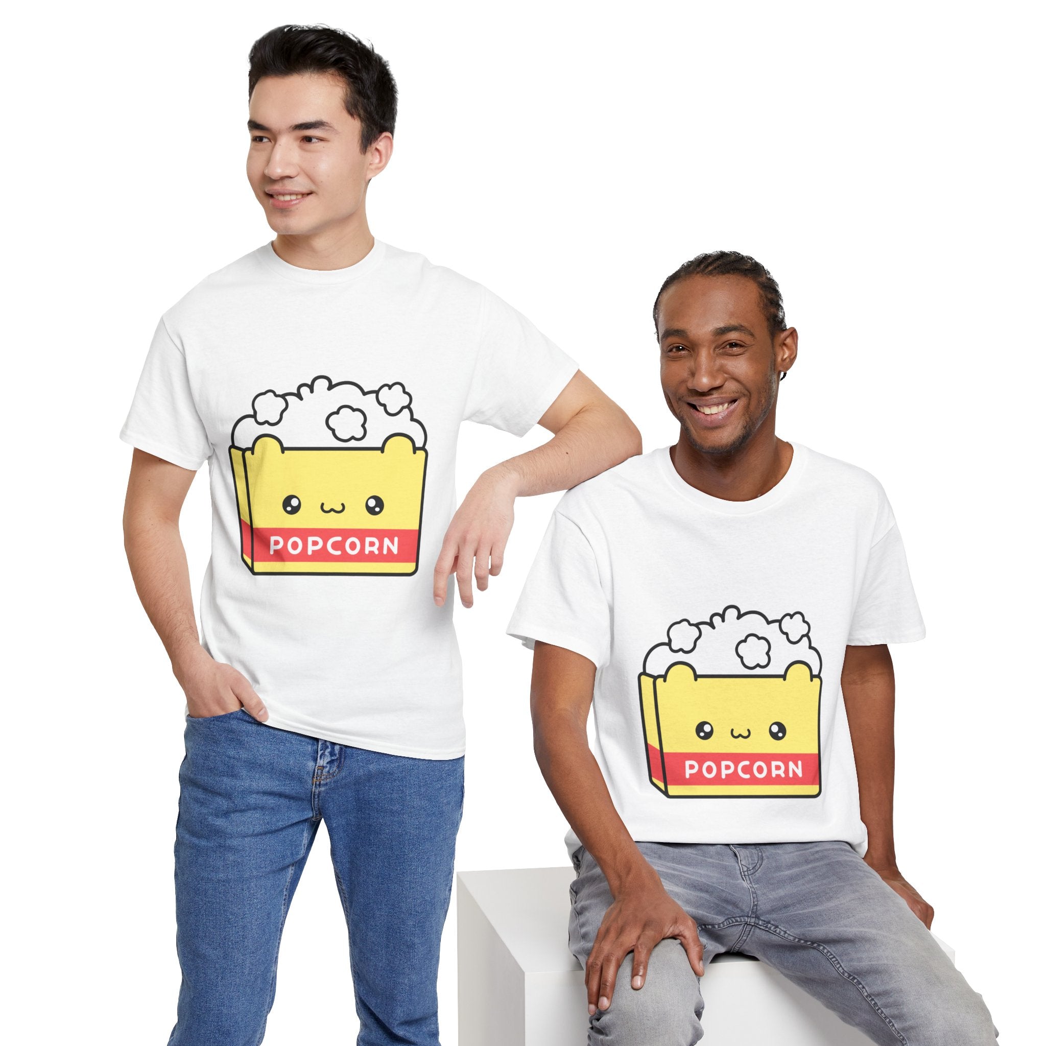 Cute Popcorn Graphic Movie T- Shirt Printify