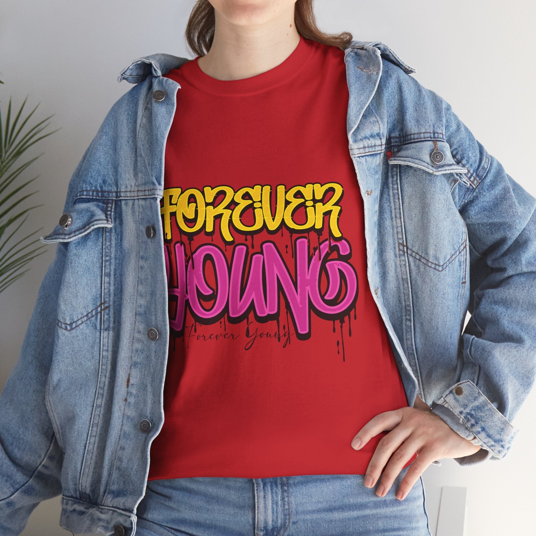 Forever Young Graffiti Graphic T- Shirt Printify