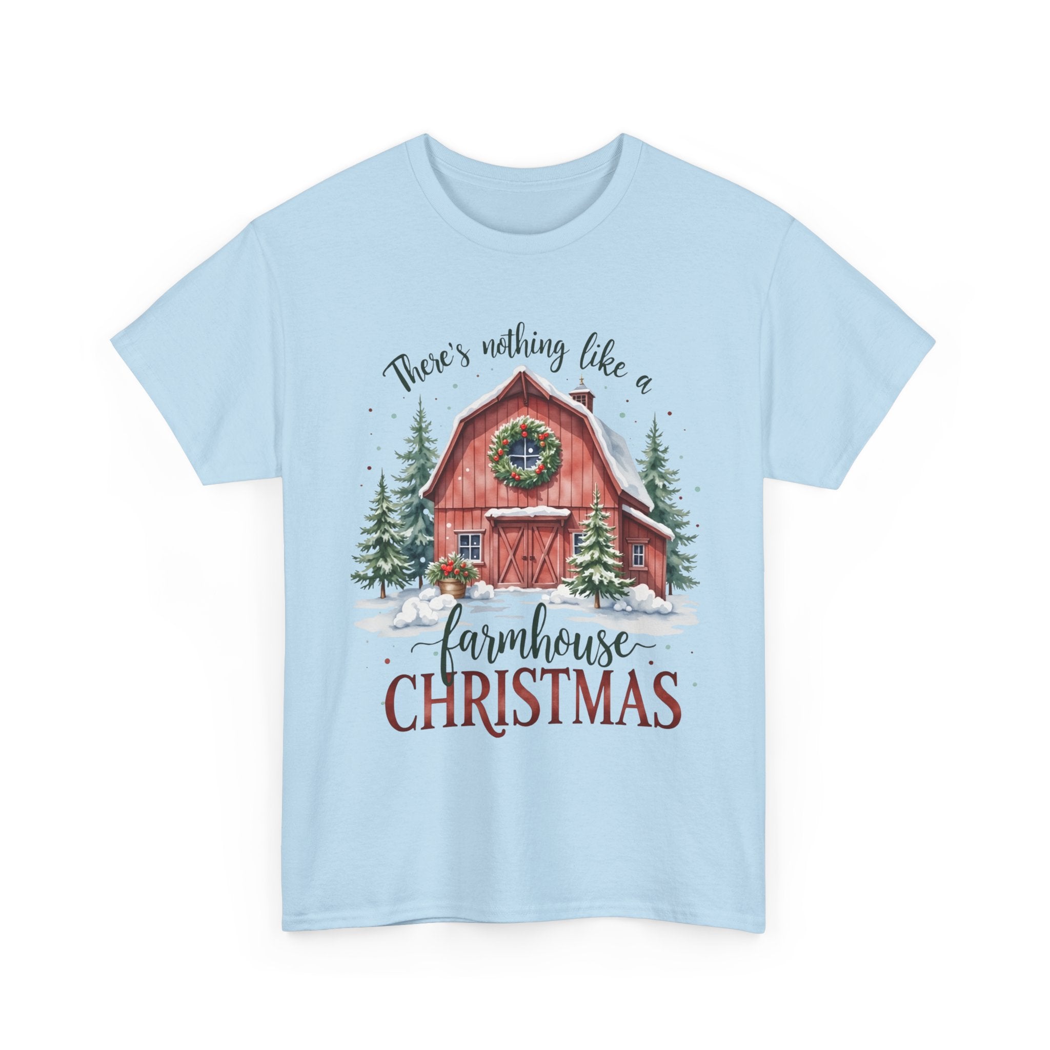 Farmhouse Christmas Graphic T- Shirt Printify
