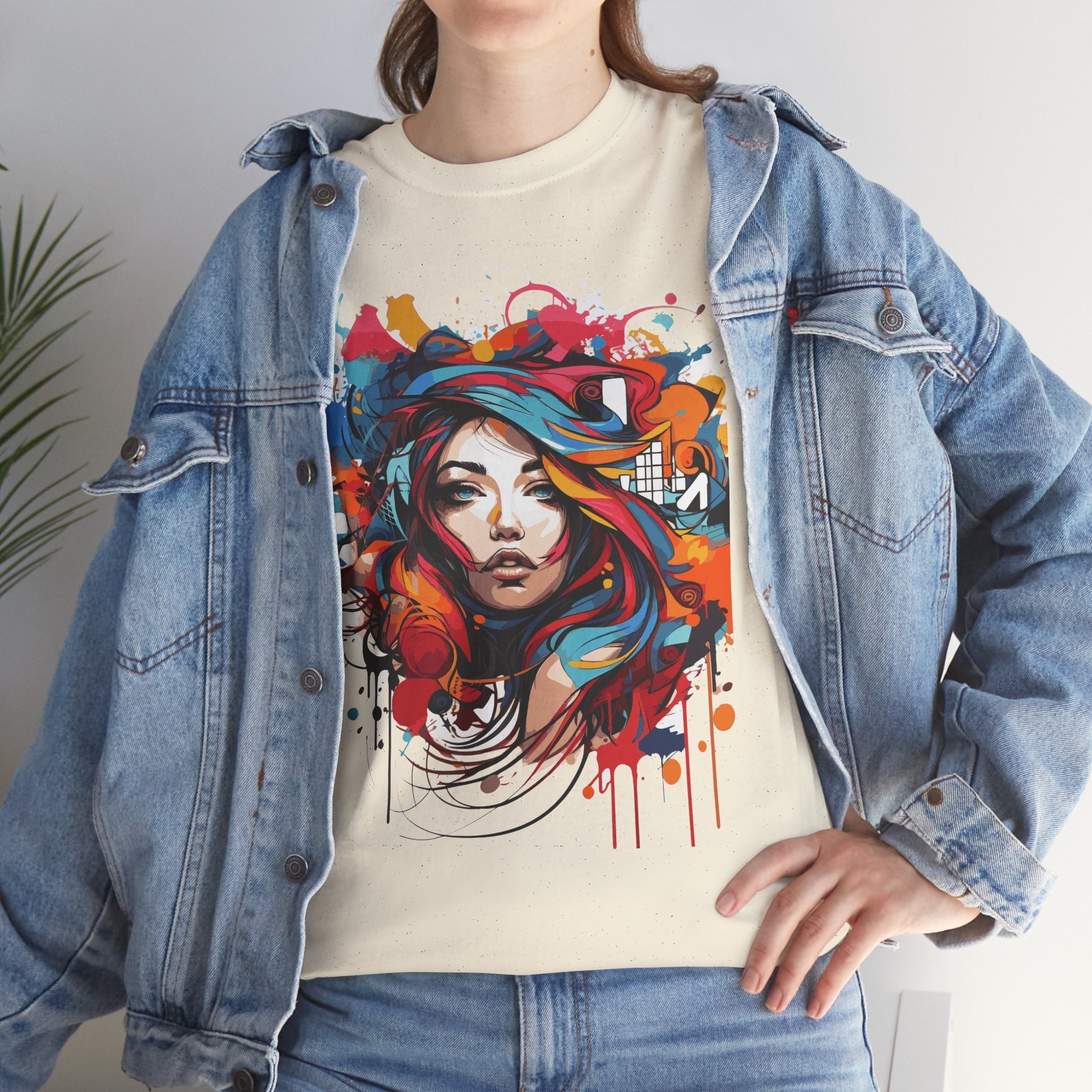 Girl Graffiti Art T-Shirt Printify